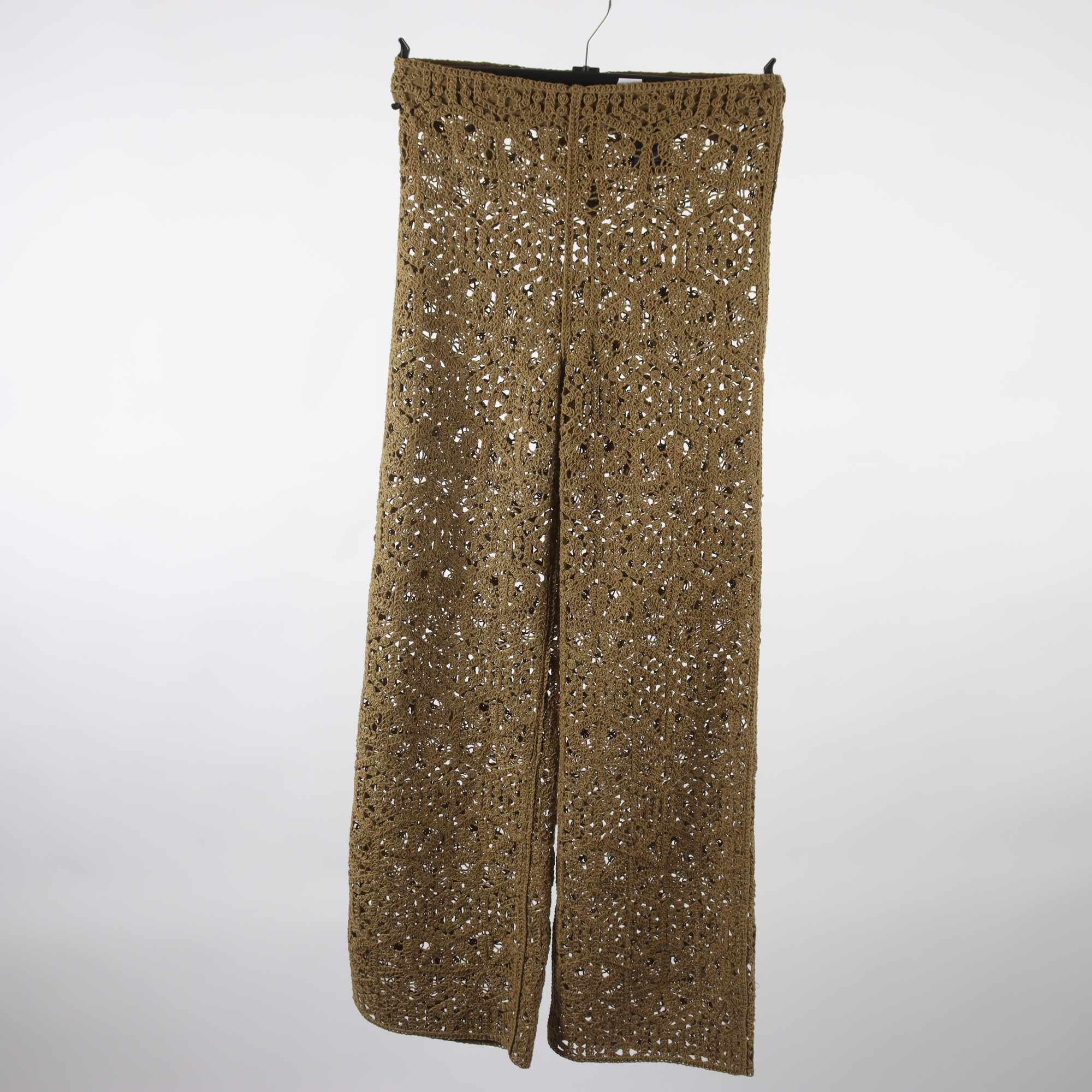 Byxor, H&M, grön, virkade, stl. XS.