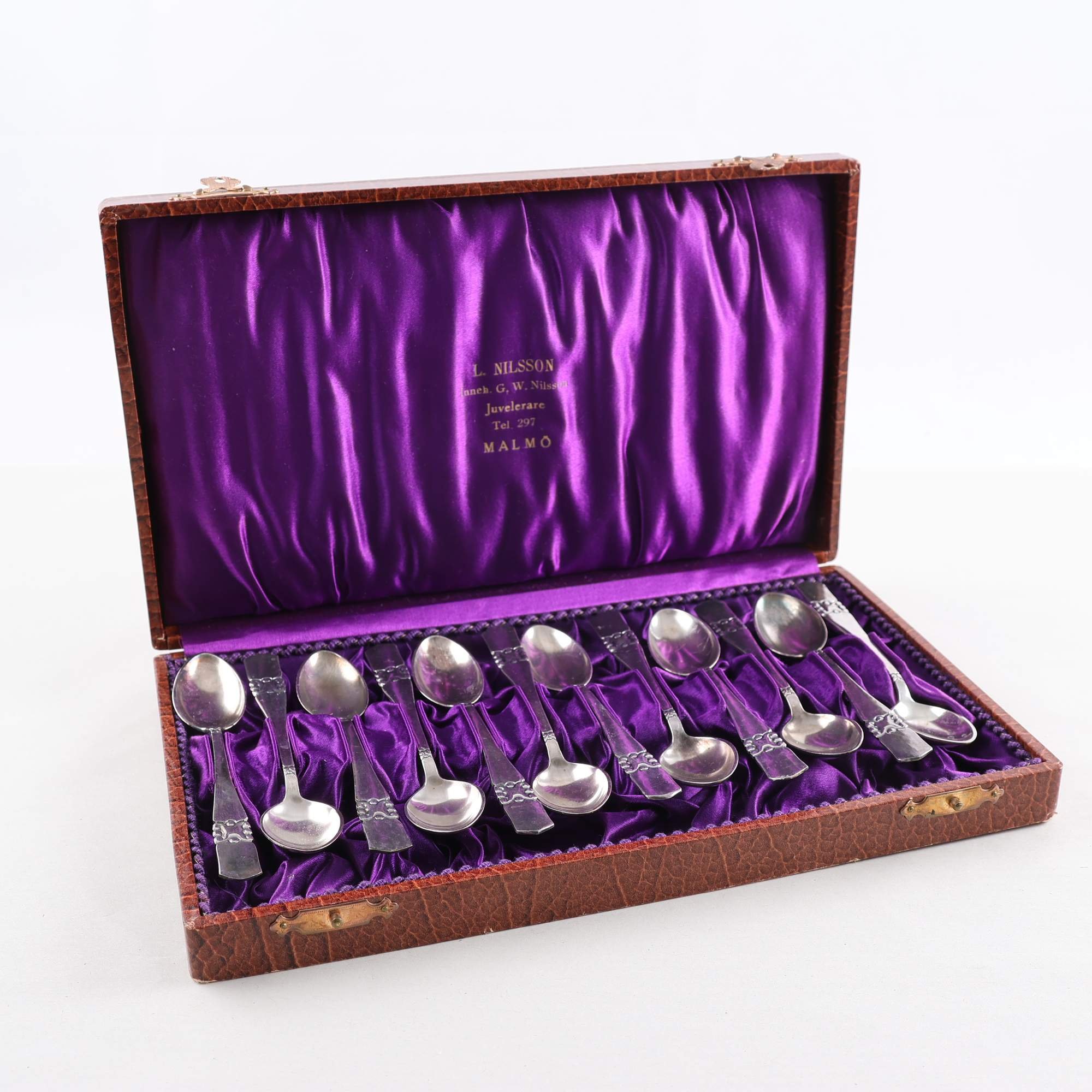 Kaffeskedar, ”Victoria”, nysilver, 12 st.