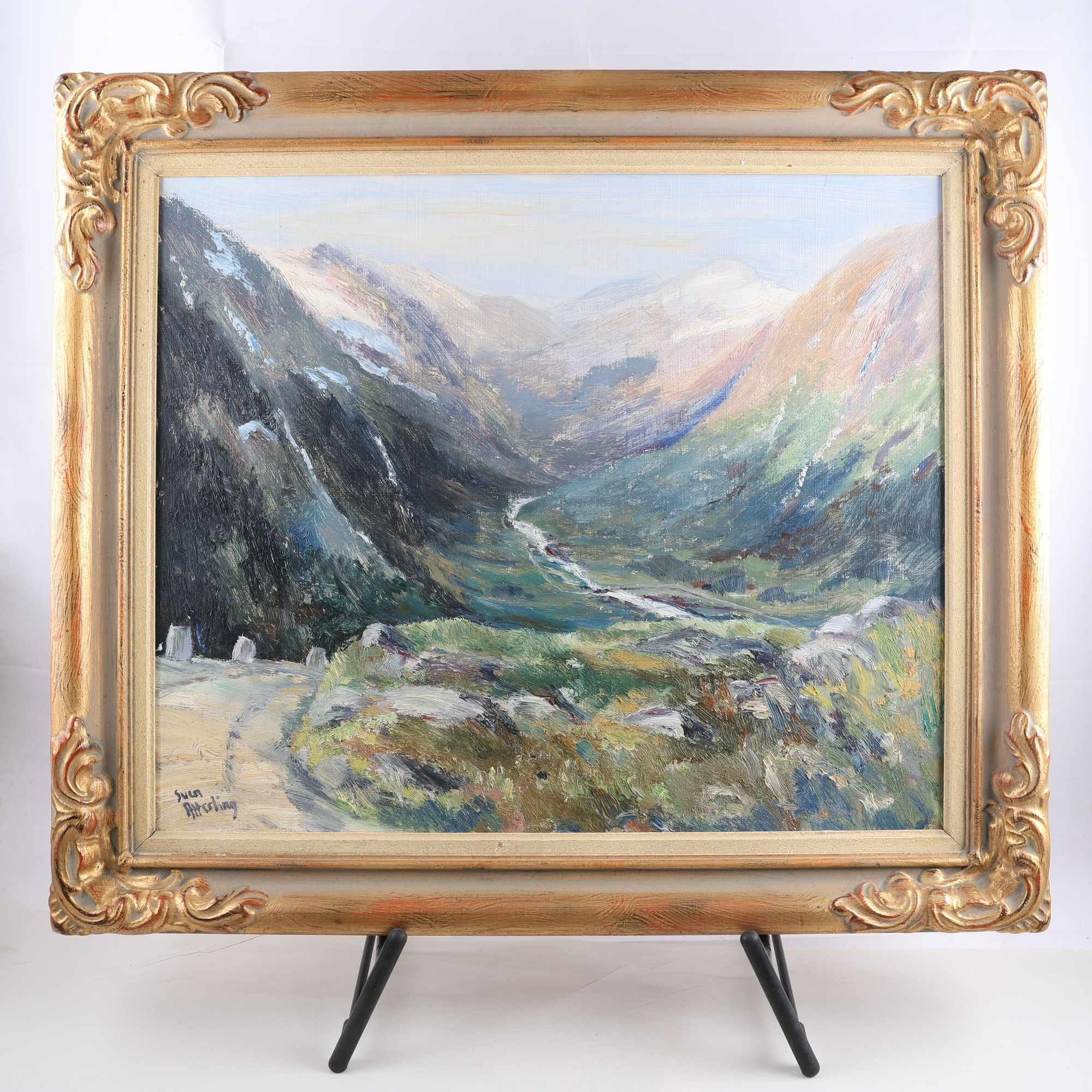 Olja på pannå, Sven Atterling, (1893-1955), signerad. Endast avhämtning.