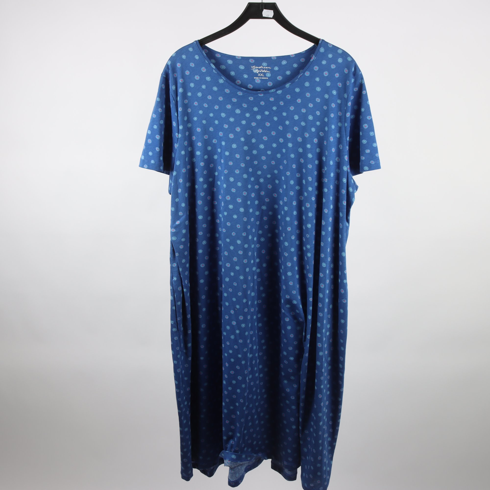 Klänning, Gudrun Sjödèn, blå, mönstrad, stl. XXL