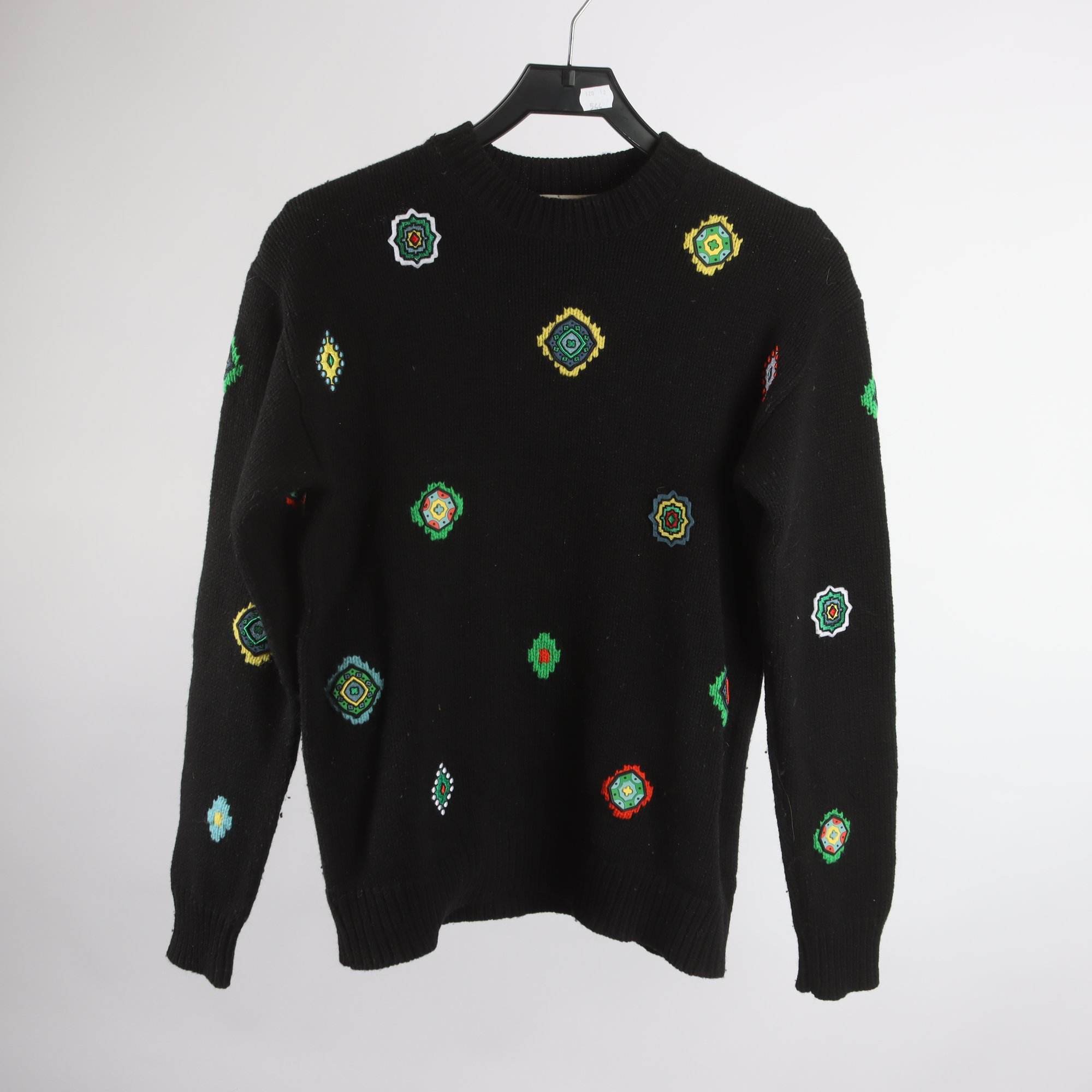 Tröja, Kenzo x. H&M, mönstrad, svart, ullmix, stl. S.