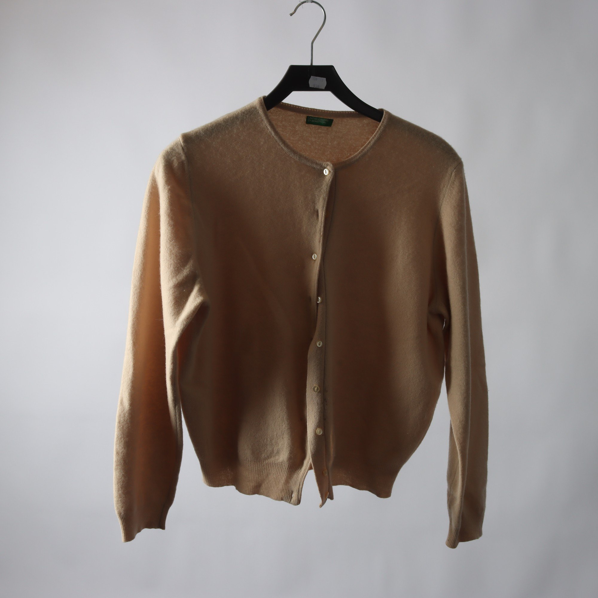 Kofta, Benetton, beige, ull, stl. ca. S/M.