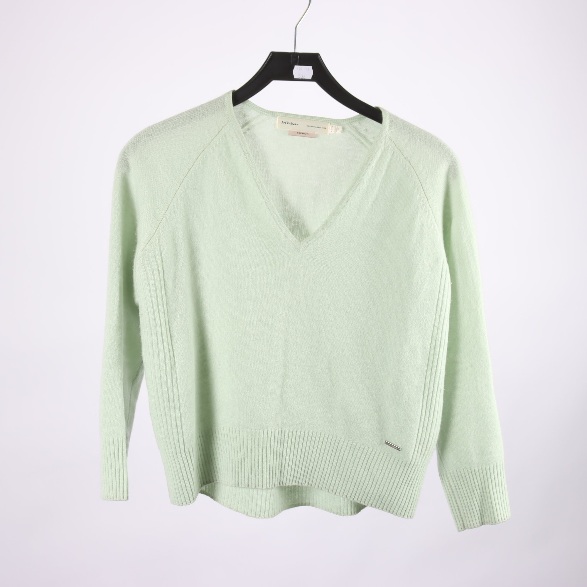 Tröja, InWear, pistagegrön, 100% cashmere, stl. XS/S.