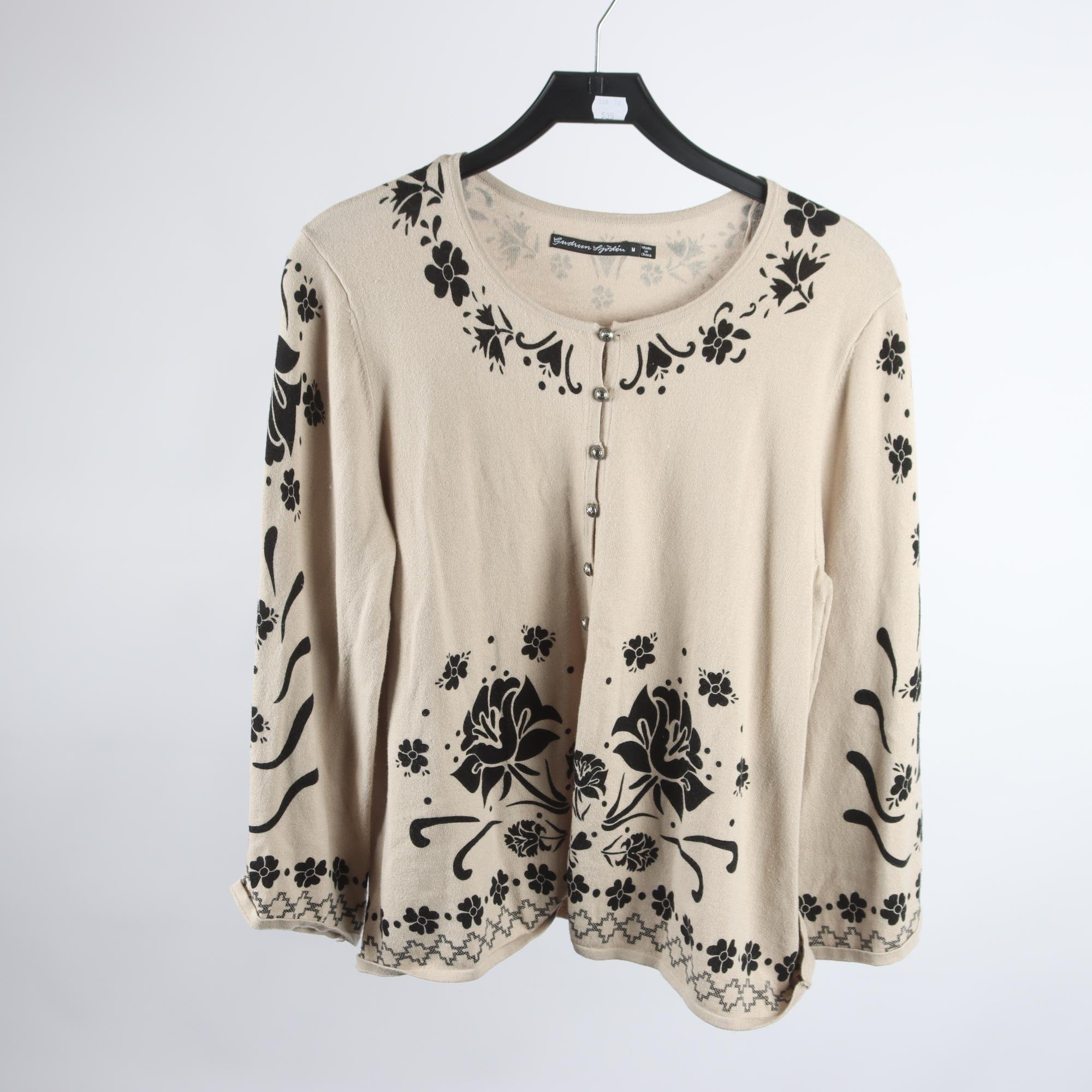 Kofta, Gudrun Sjödén, beige, svart, stl. M.