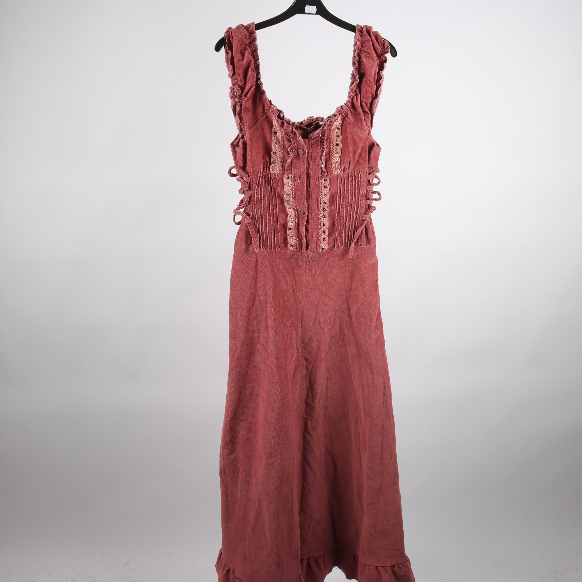 Klänning, Joliana, laxrosa, manchester, stl. L.