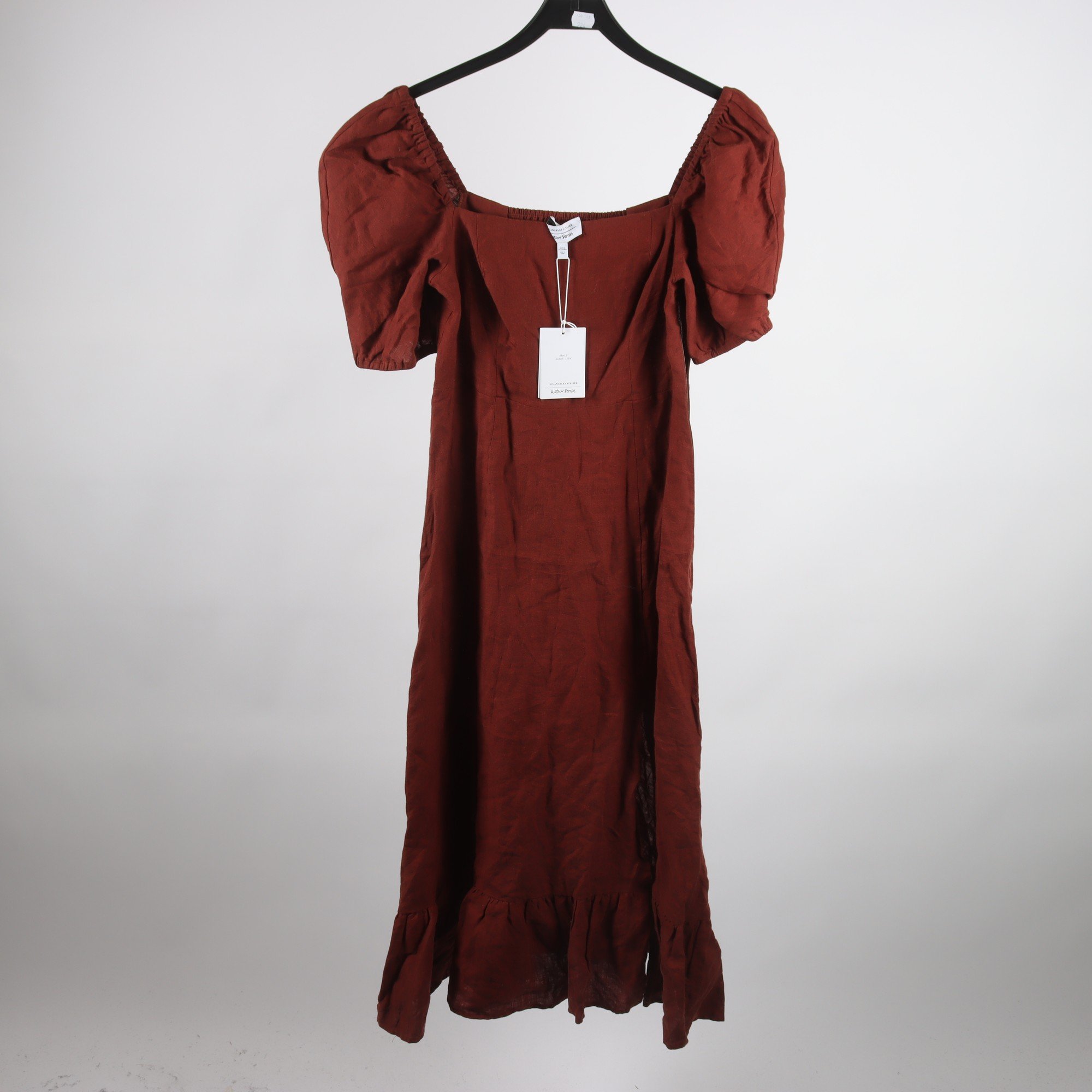 Klänning, & Other Stories, roströd, 100% lin, stl. 40.