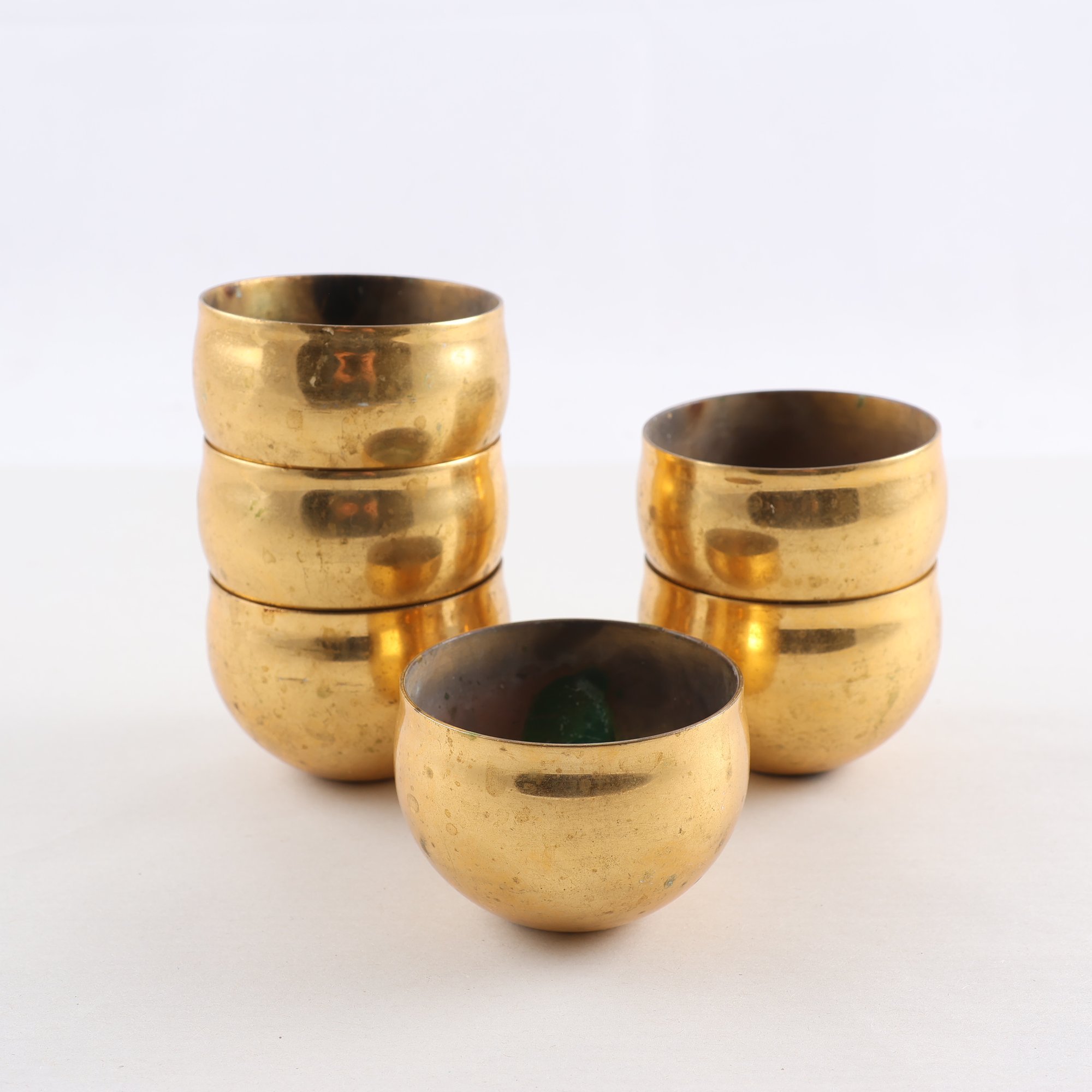 Ljuslykta, Skultuna, mässing, 6 st.