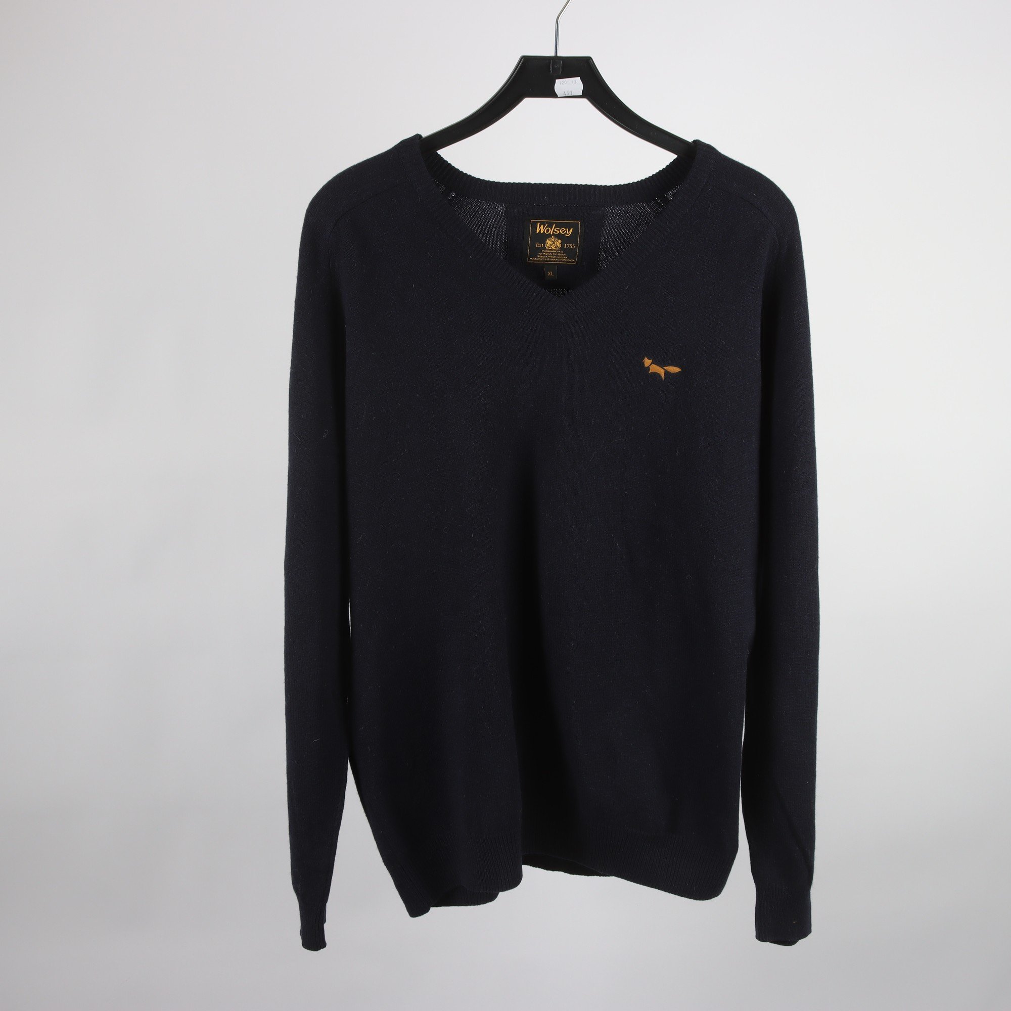 Tröja, Wolsy, blå, 100% ull, stl. XL.