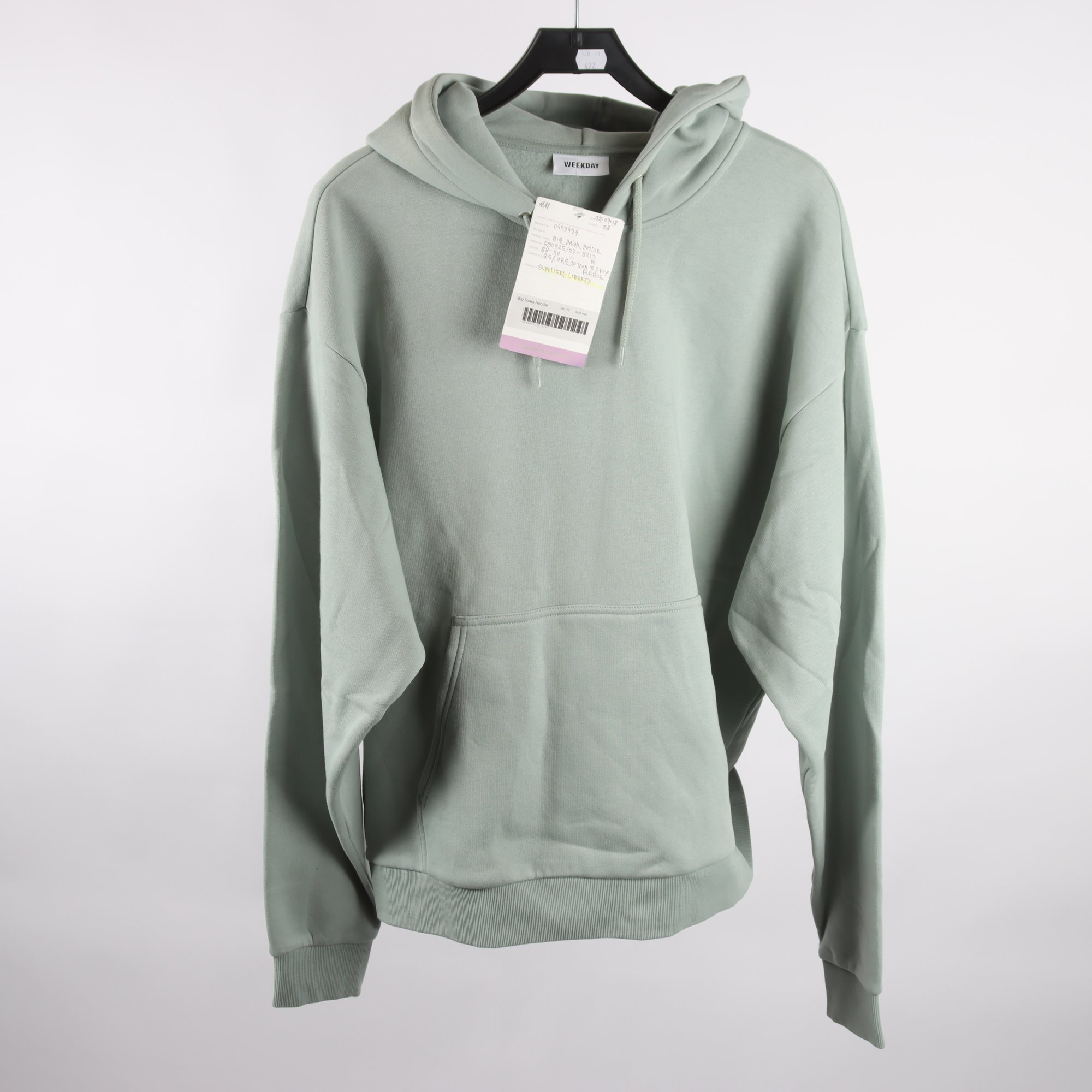 Hoodie, Weekday, ljusgrön, stl. M.