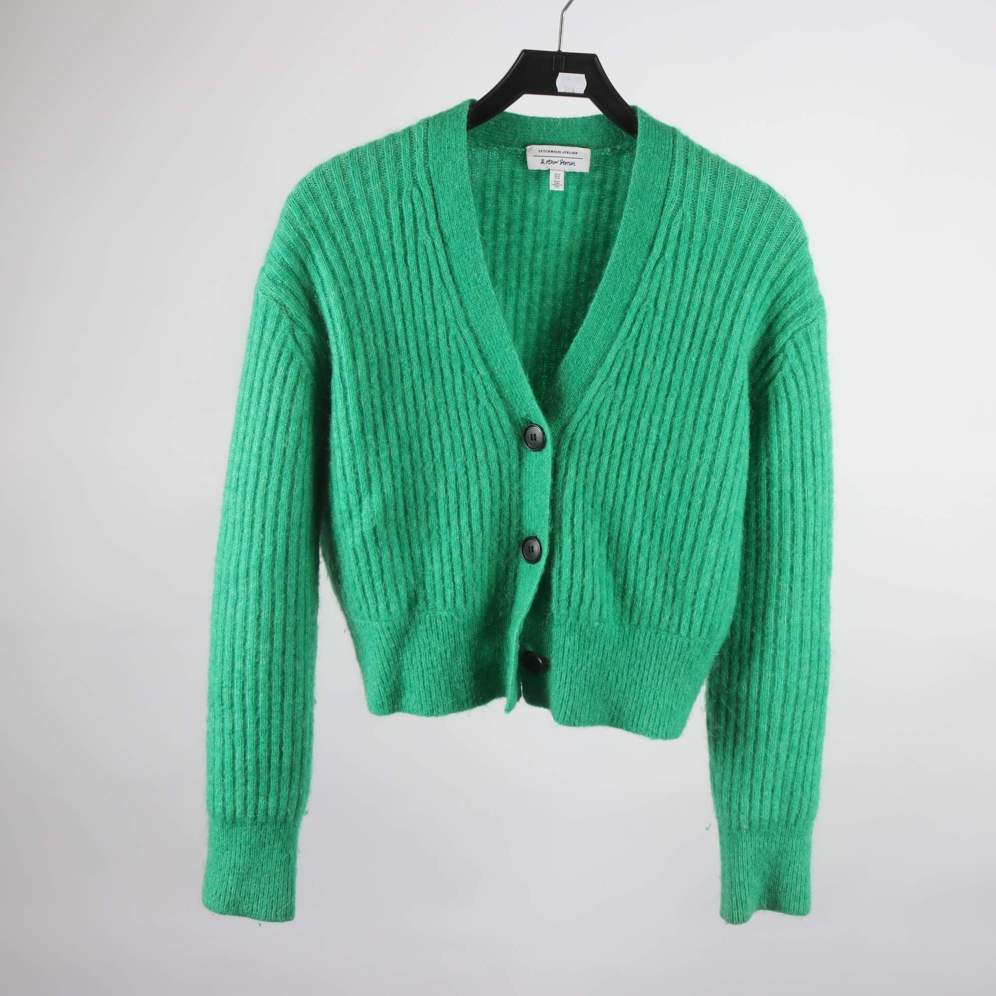 Kofta, & Other Stories, grön, ull, mohair, stl. M.