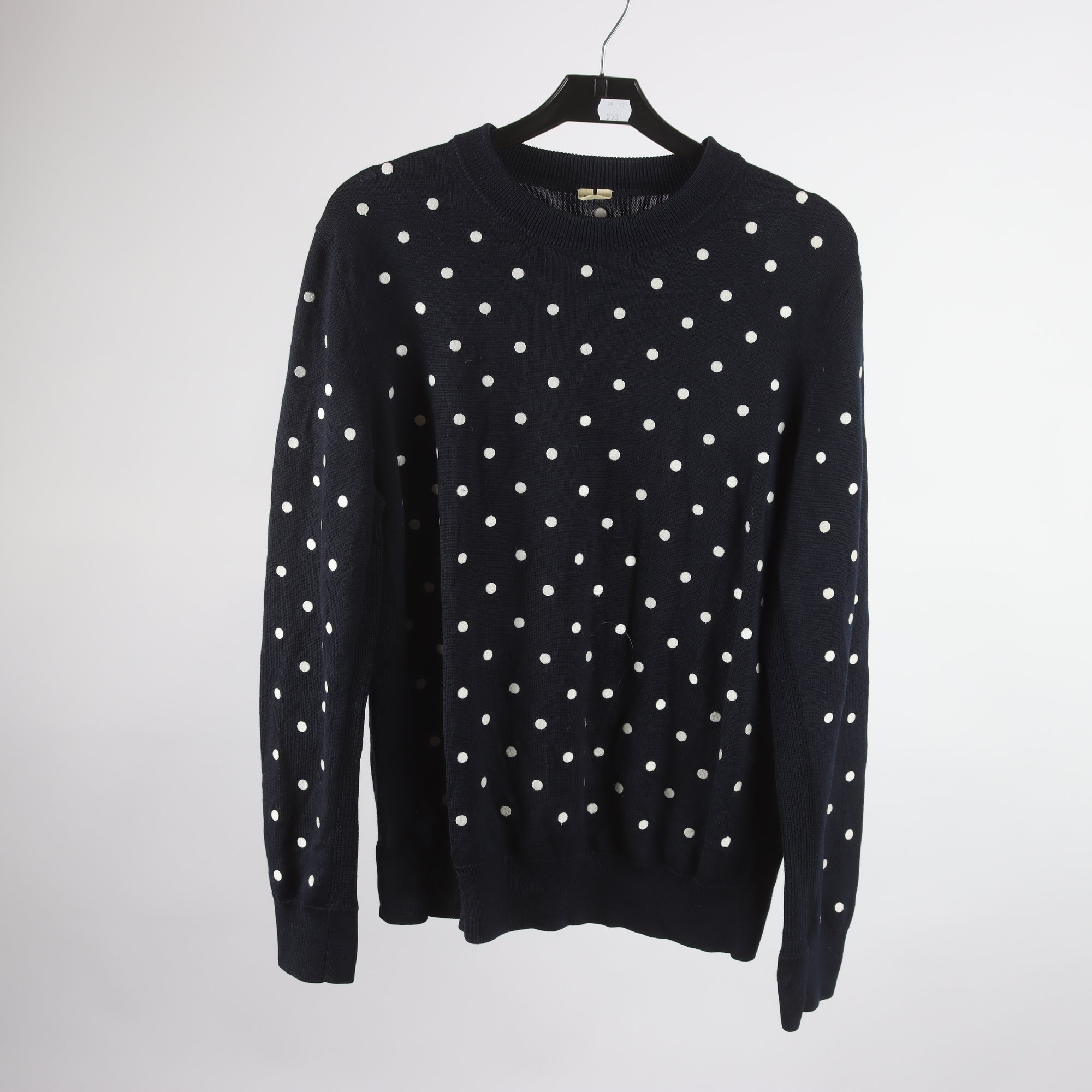 Tröja, Arket, blå, prickig, merino ull, stl. M.