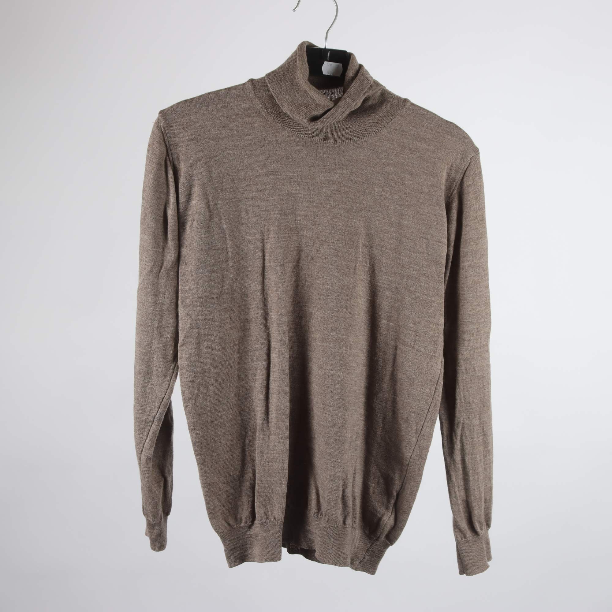 Polotröja, Oscar Jacobson, brun, 100% ull, stl. M.