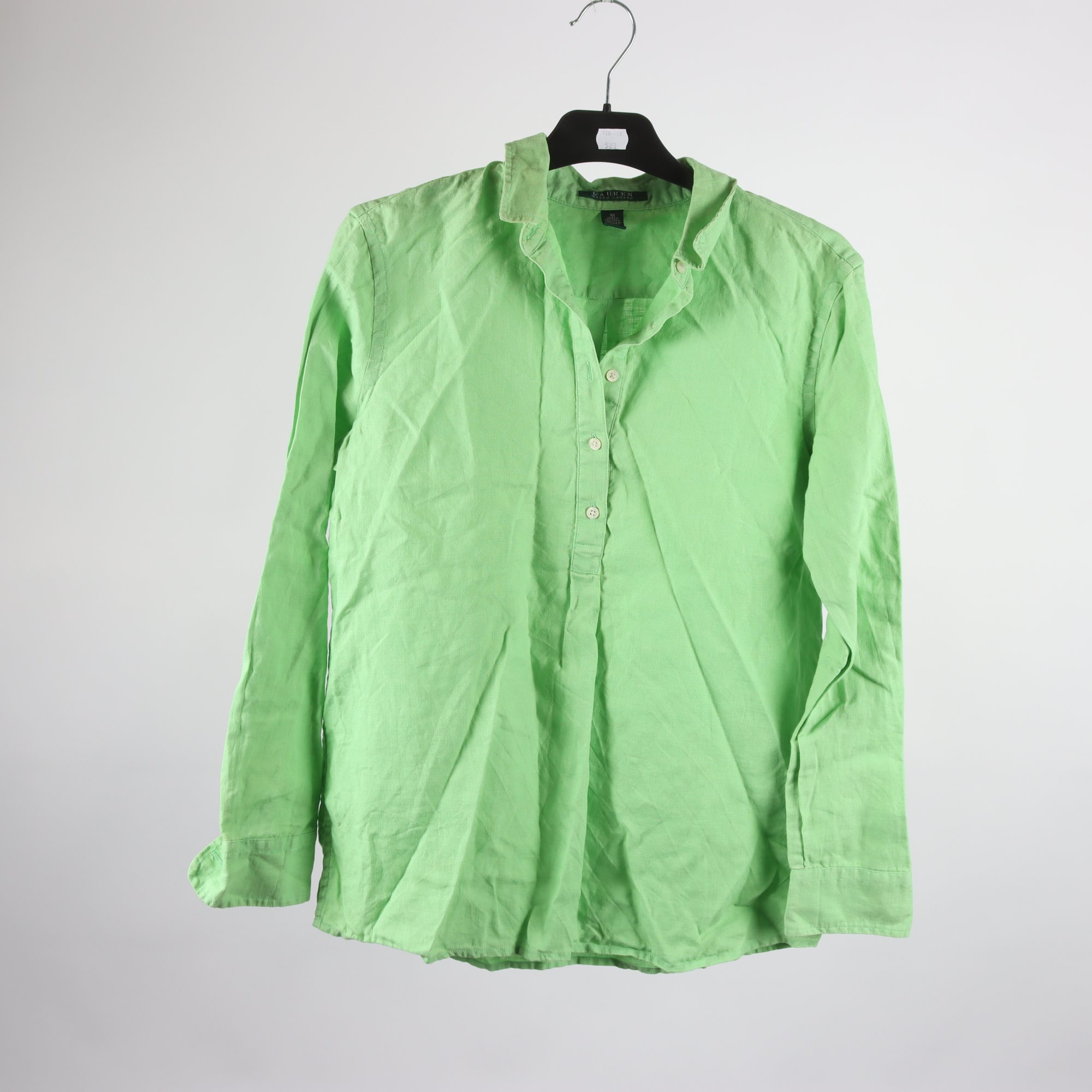 Skjorta, Lauren Ralph Lauren, grön, 100% lin, stl. M.
