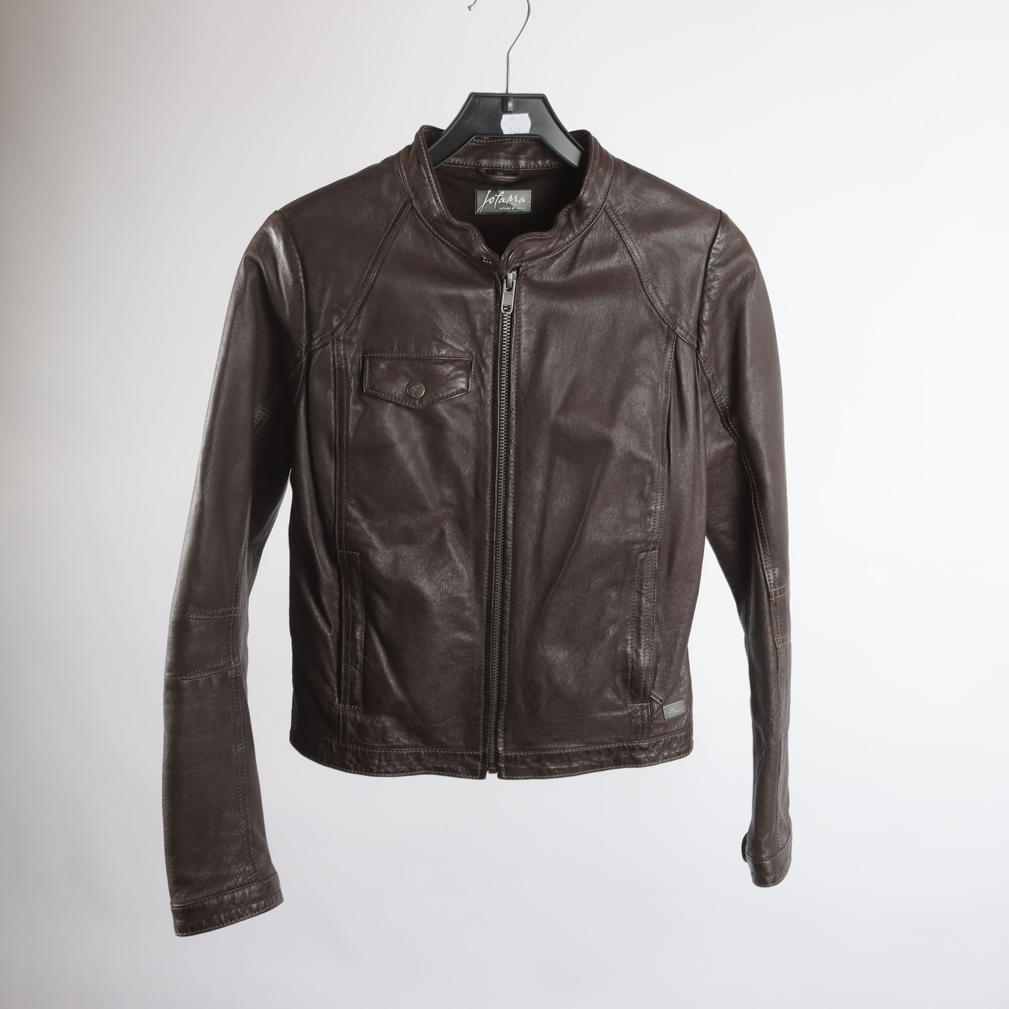 Skinnjacka, Jofama, brun, stl. 38.