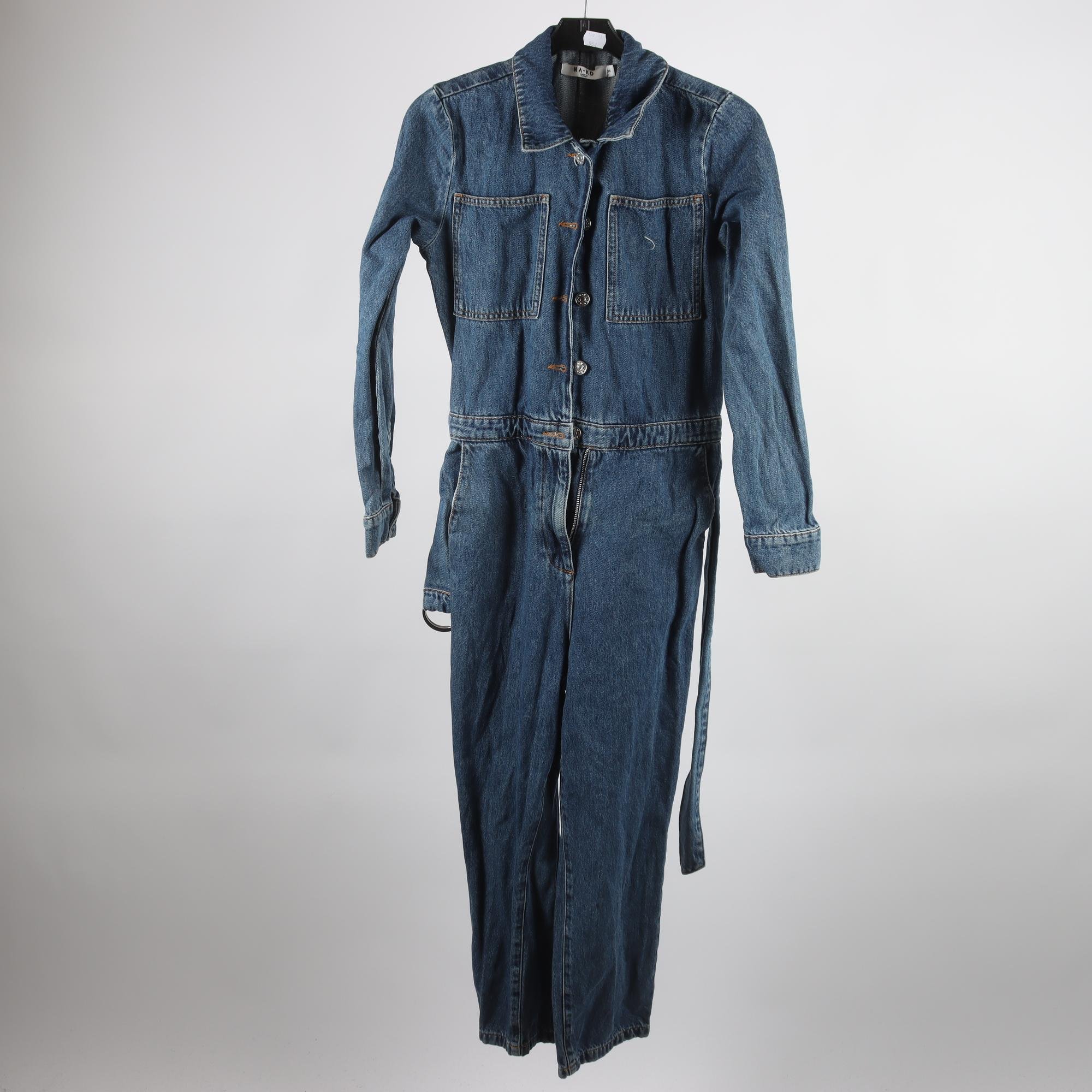 Byxdress, Na-Kd, blå, jeans, stl. 34.