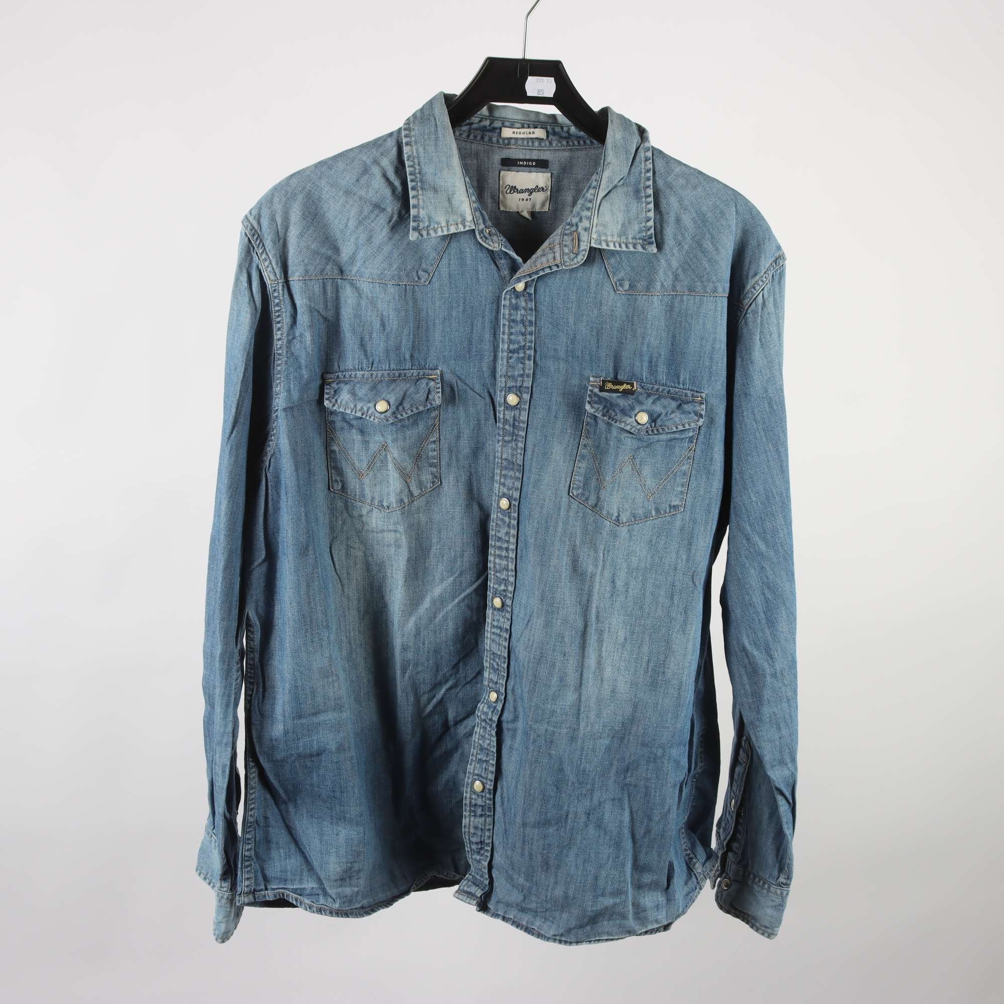 Jeansskjorta, Wrangler, blå, stl. XL