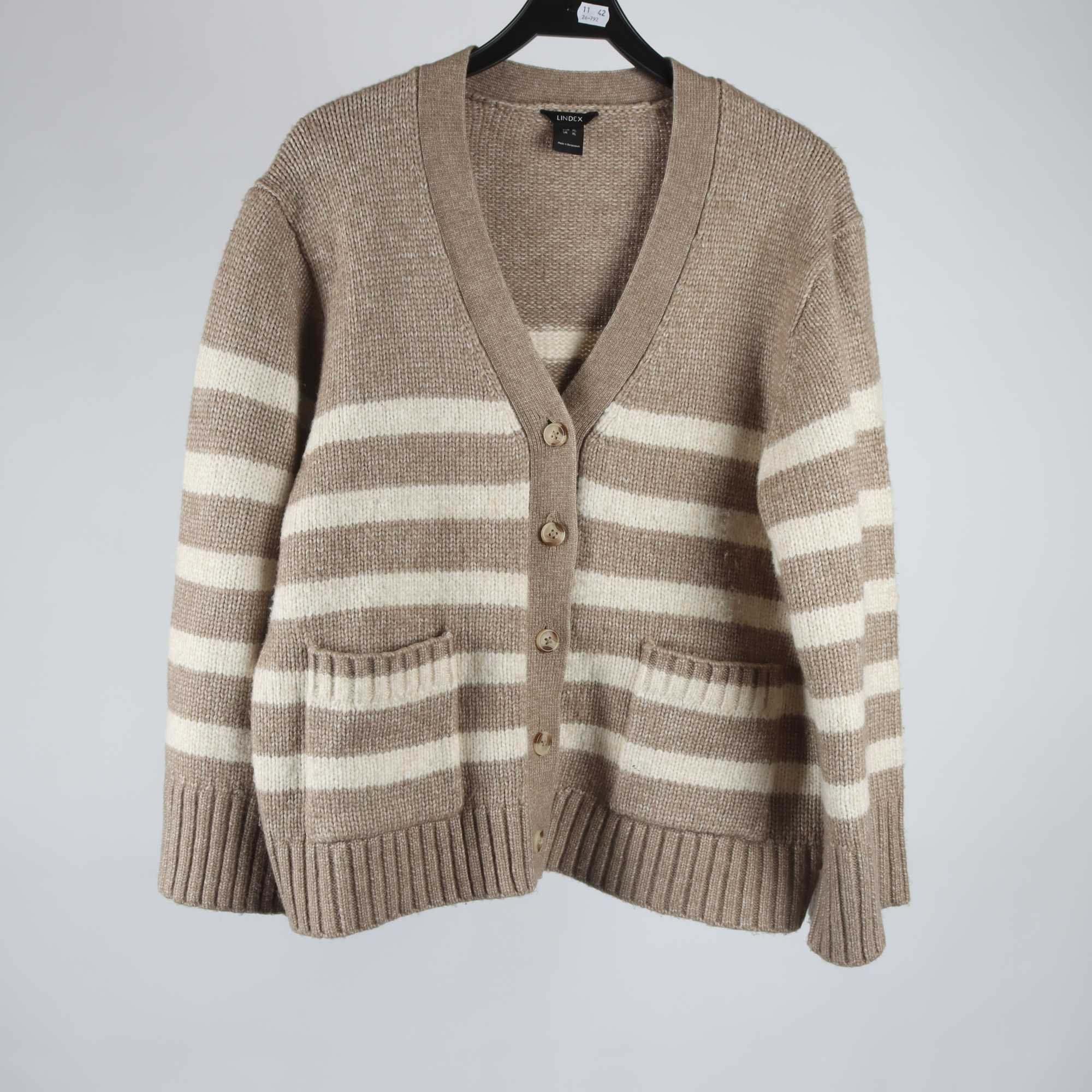 Stickad kofta, Lindex, stl. XL