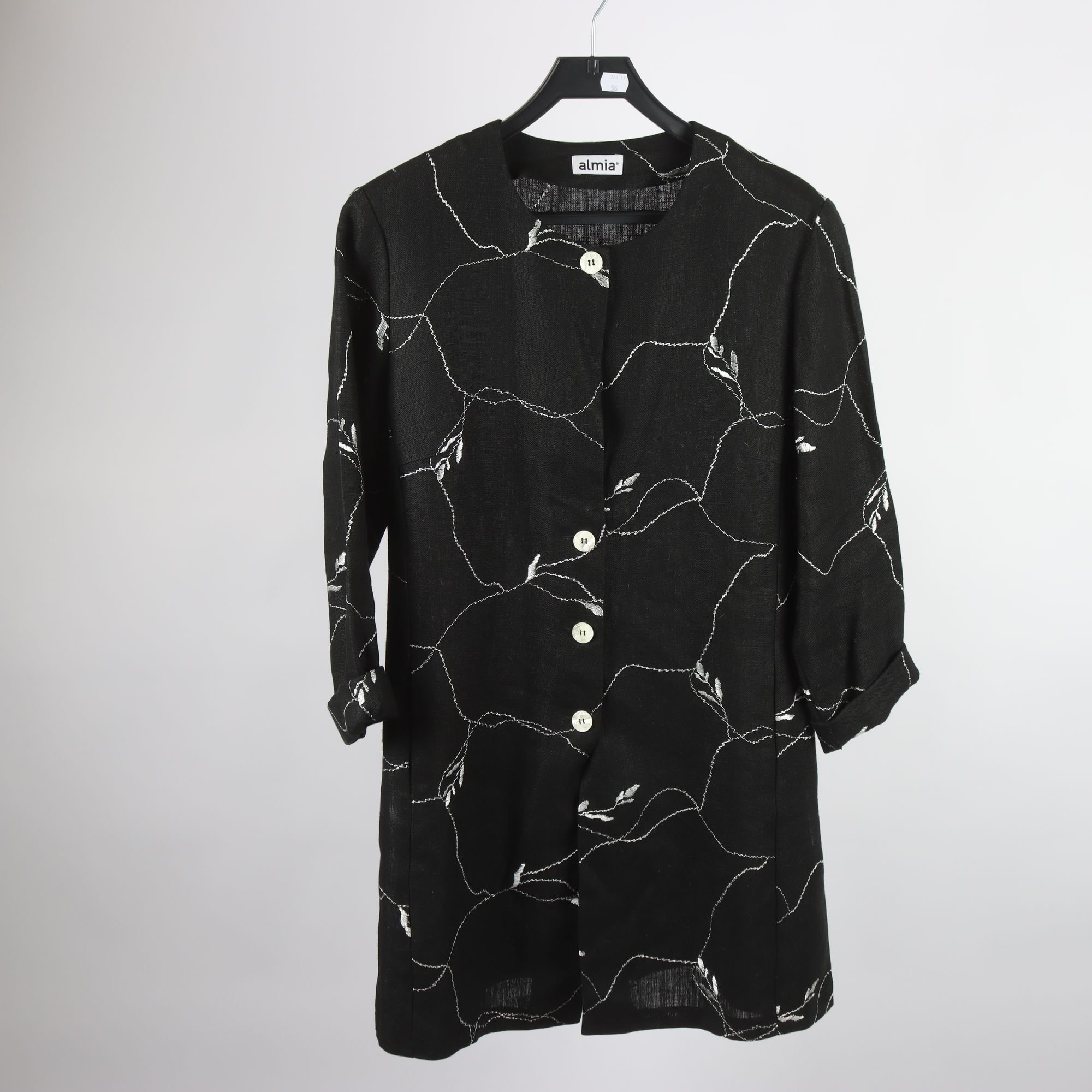 Jacka/kappa, Almia, svart, vit, stl. 40
