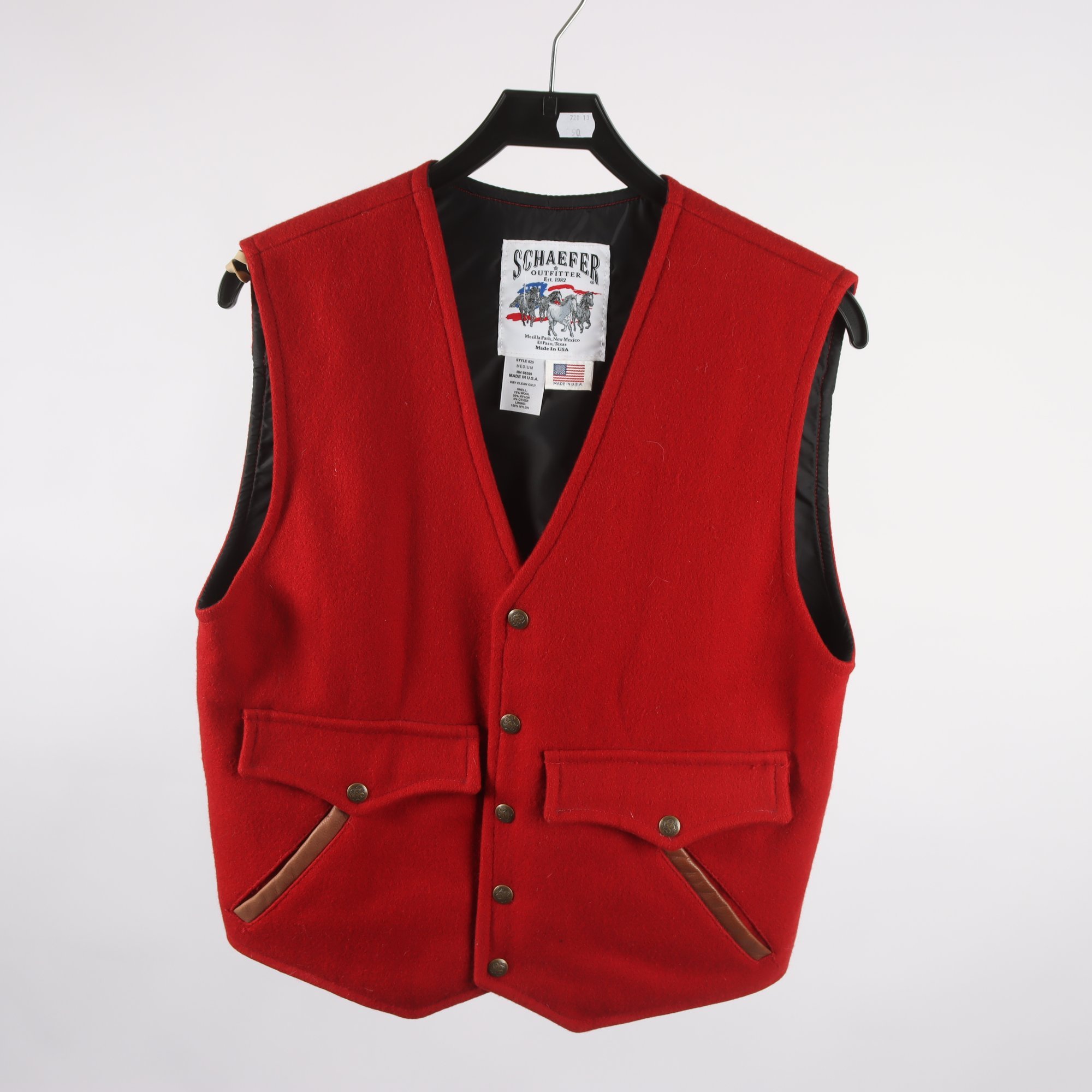 Väst, Schaefer, röd, stl. M