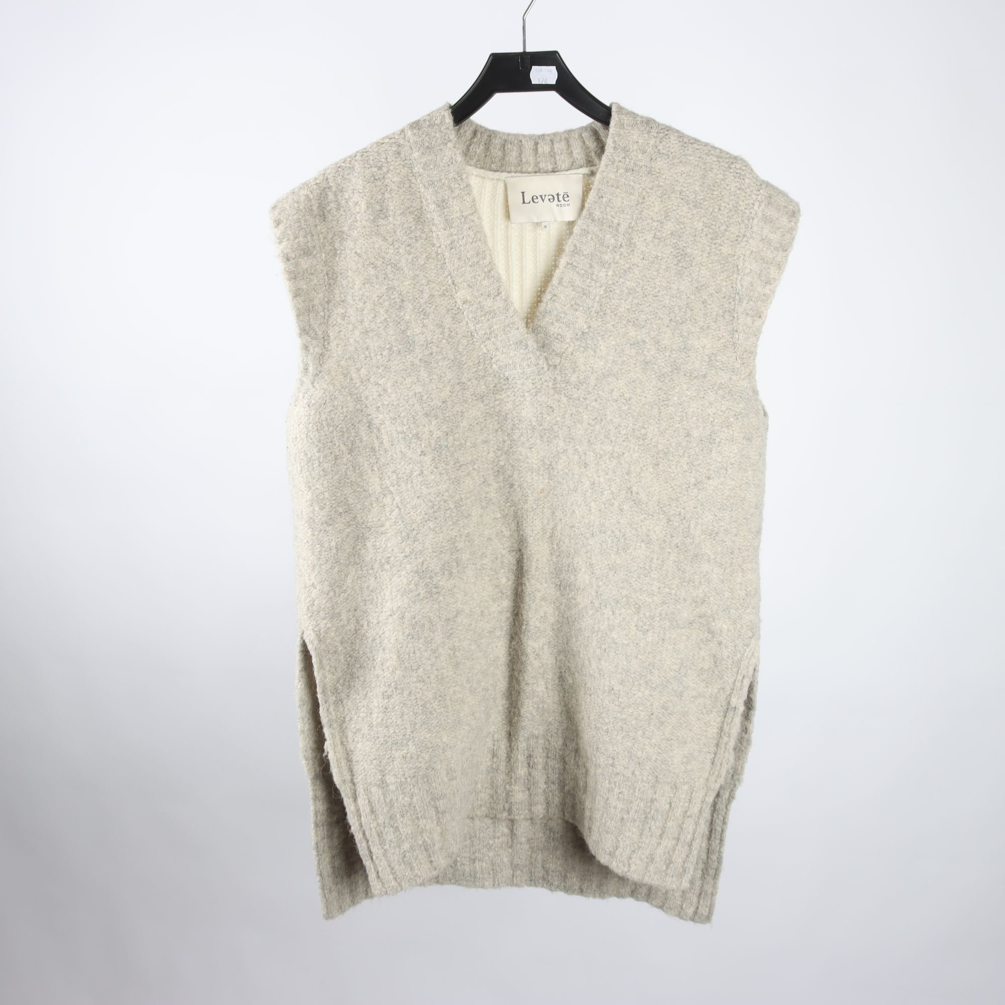 Väst, Levete, grå, stl. S (oversize)