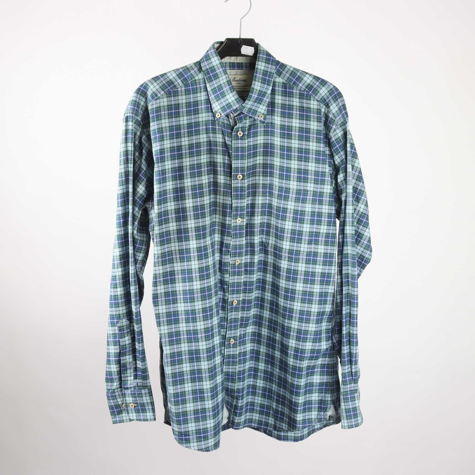 Skjorta, Stenströms, blå, grön, rutig, stl. M