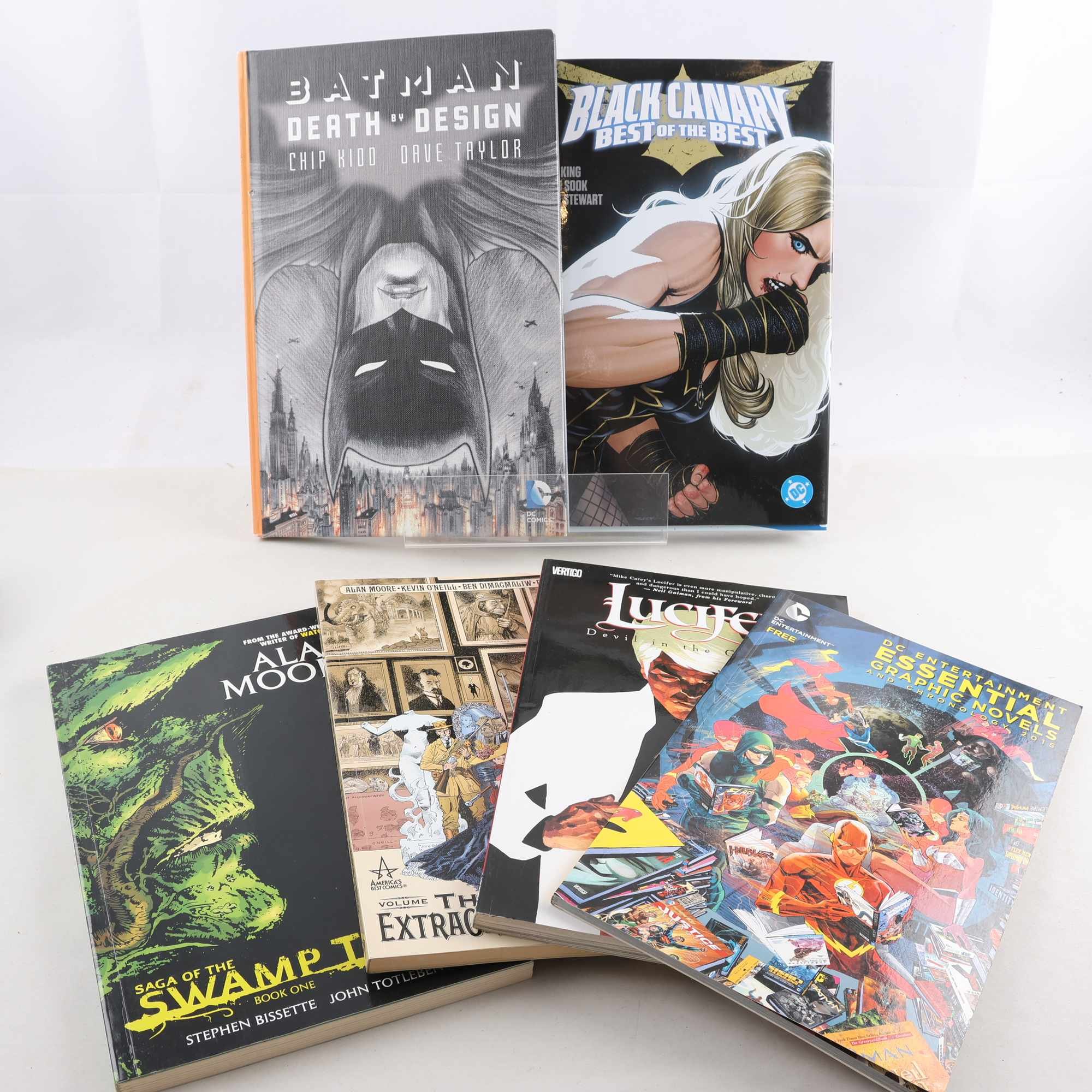 DC/Vertigo, blandpaket med 6 volymer: Batman, Black Canary m.m. Samfraktas ej.