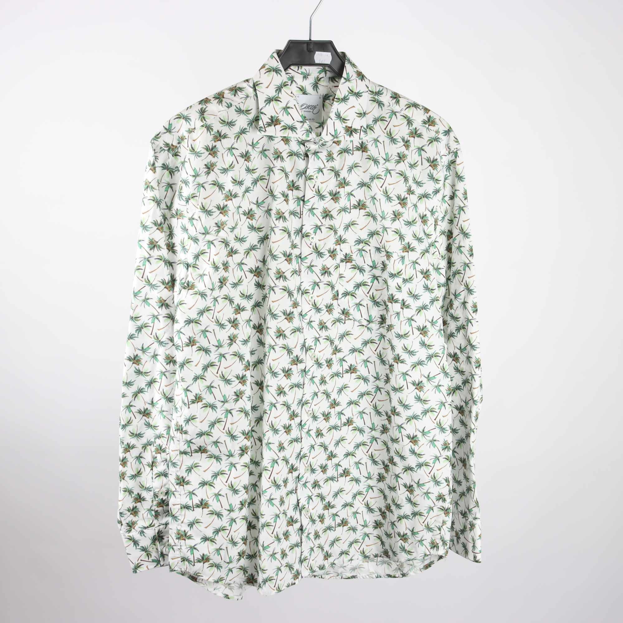 Skjorta, Oscar of Sweden, vit, mönstrad, stl. L