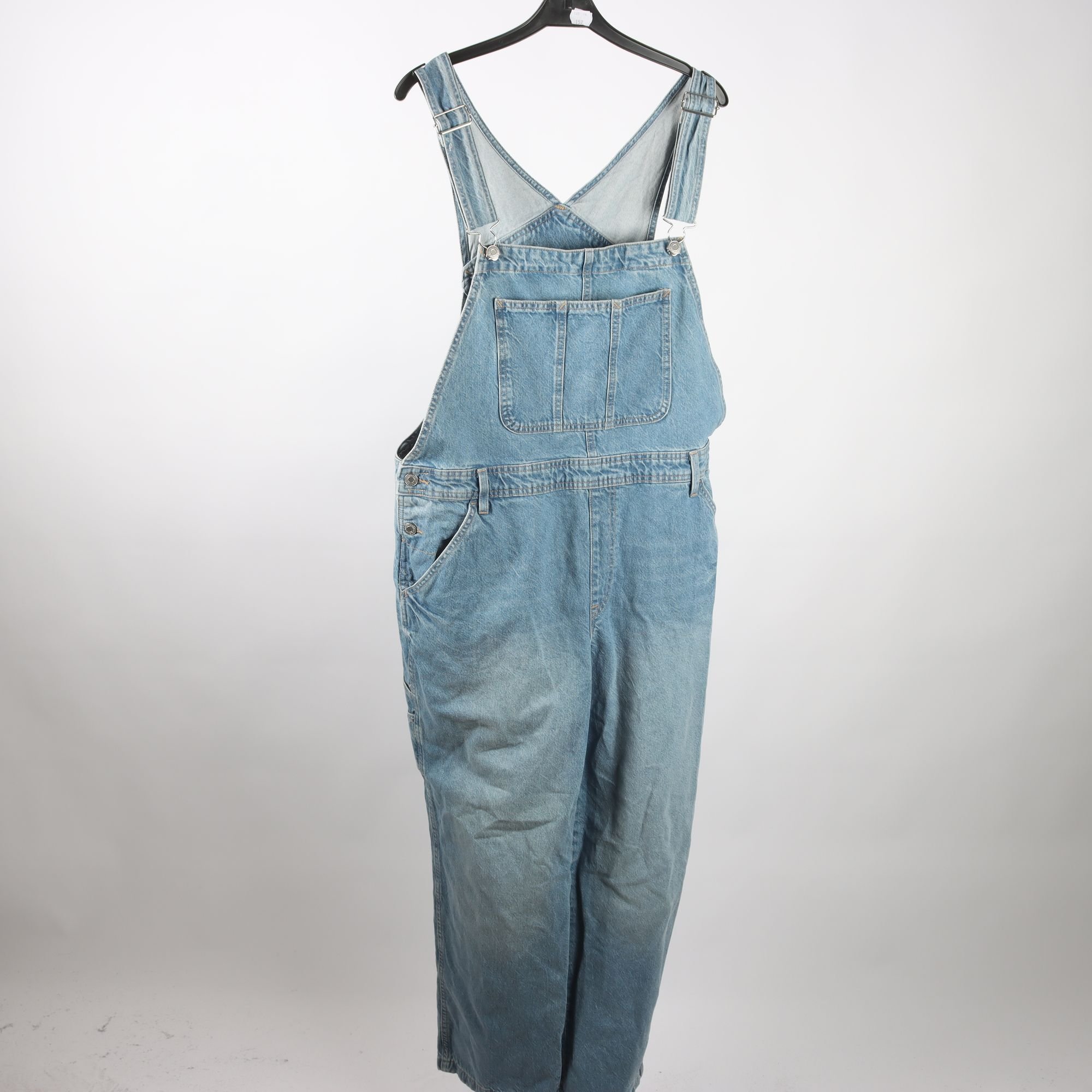 Hängselbyxor, H&M, blå, stl. L