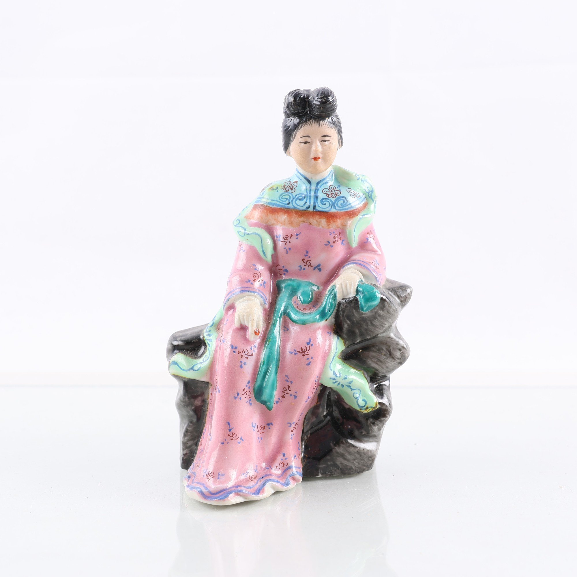 Figurn, dam, Famille rose, Kina, 1900-tal