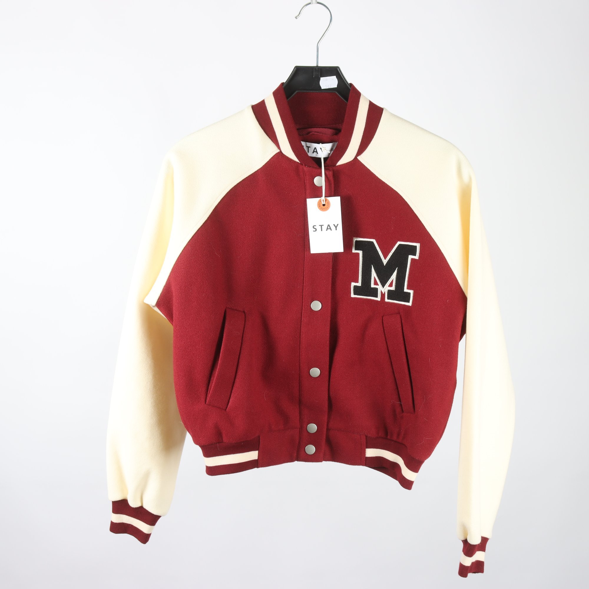 Jacka, Stay, vinröd, vit stl. XS