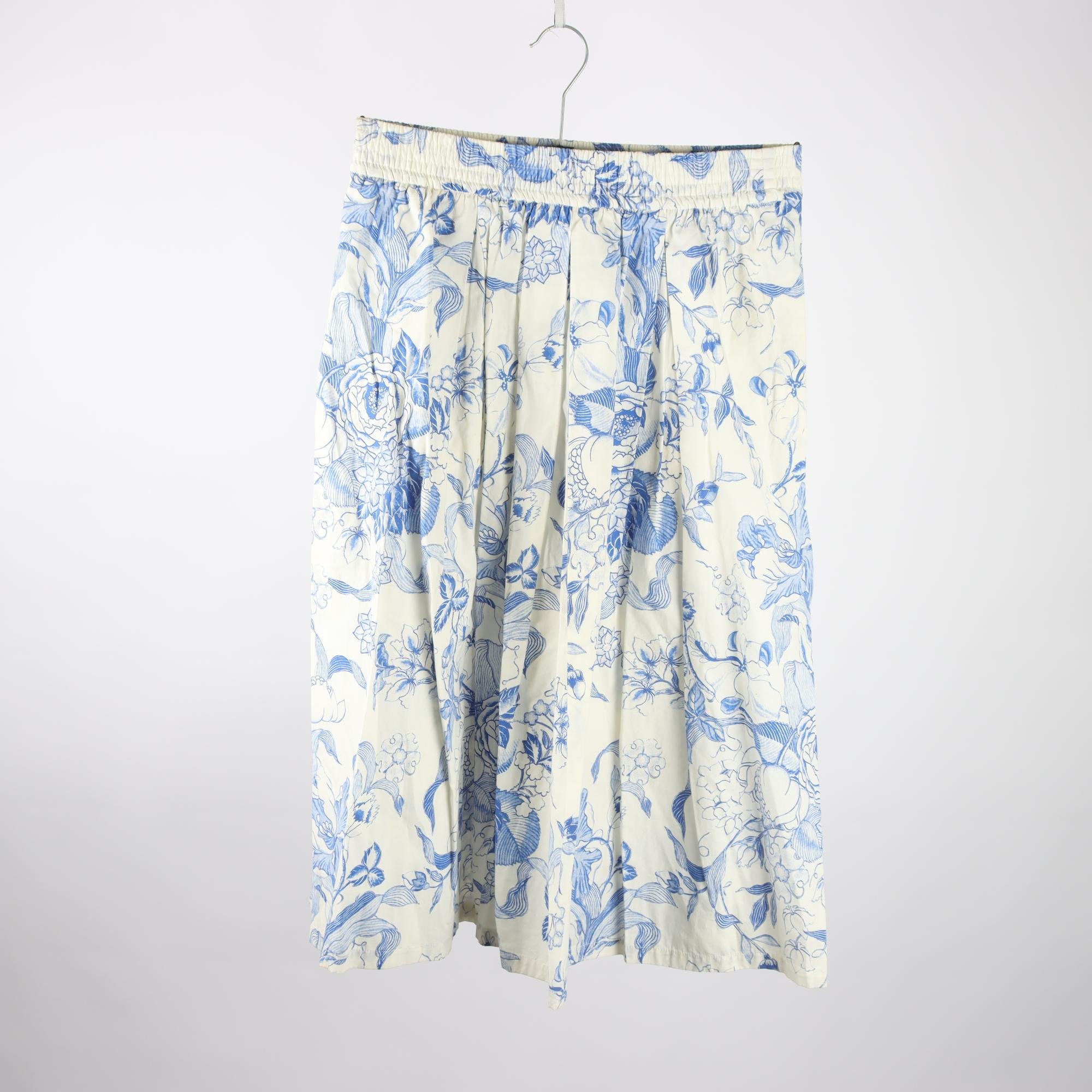 Kjol, Zara, blå, vit, mönstrad, stl. M