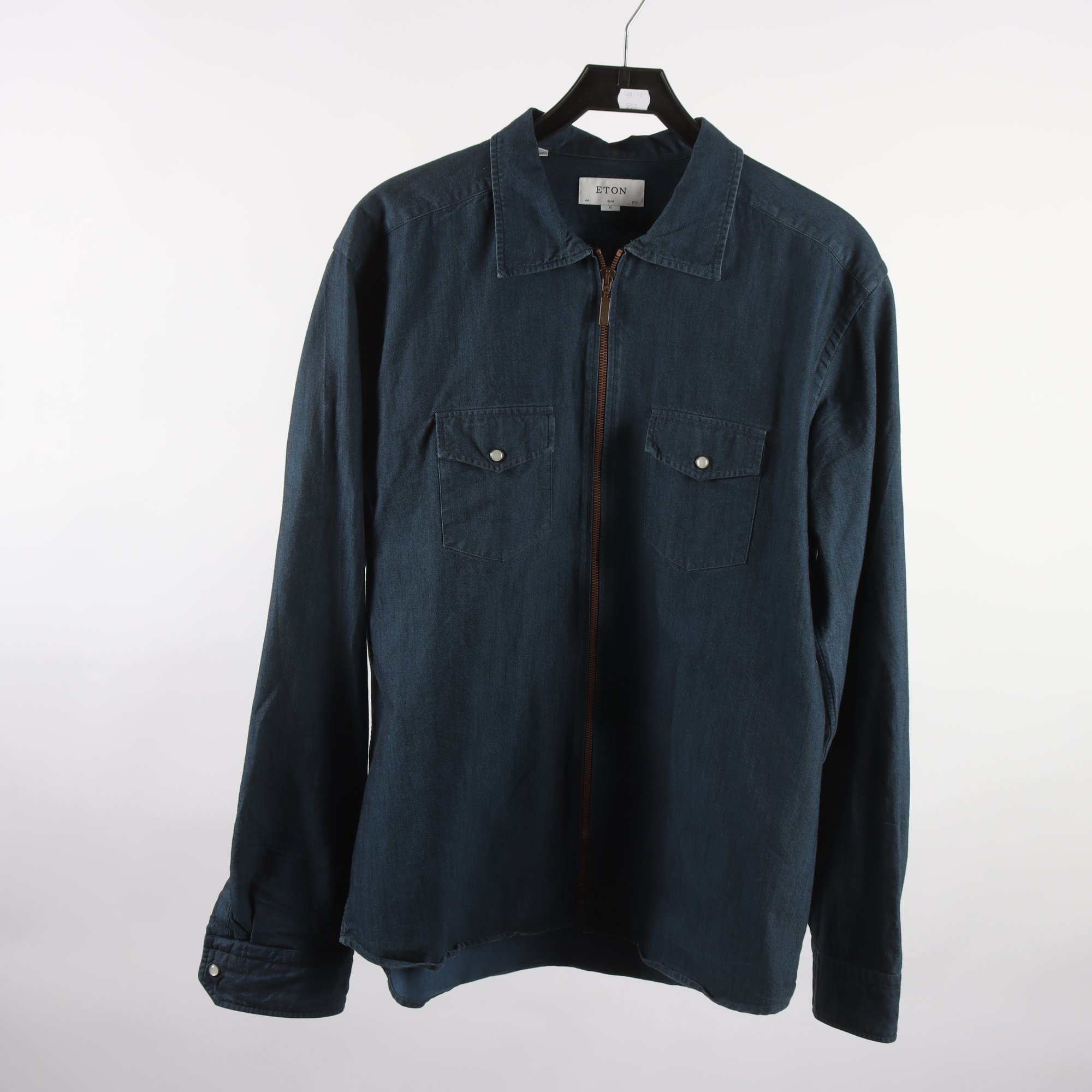 Jeansskjorta, Eton, blå, stl. XL.