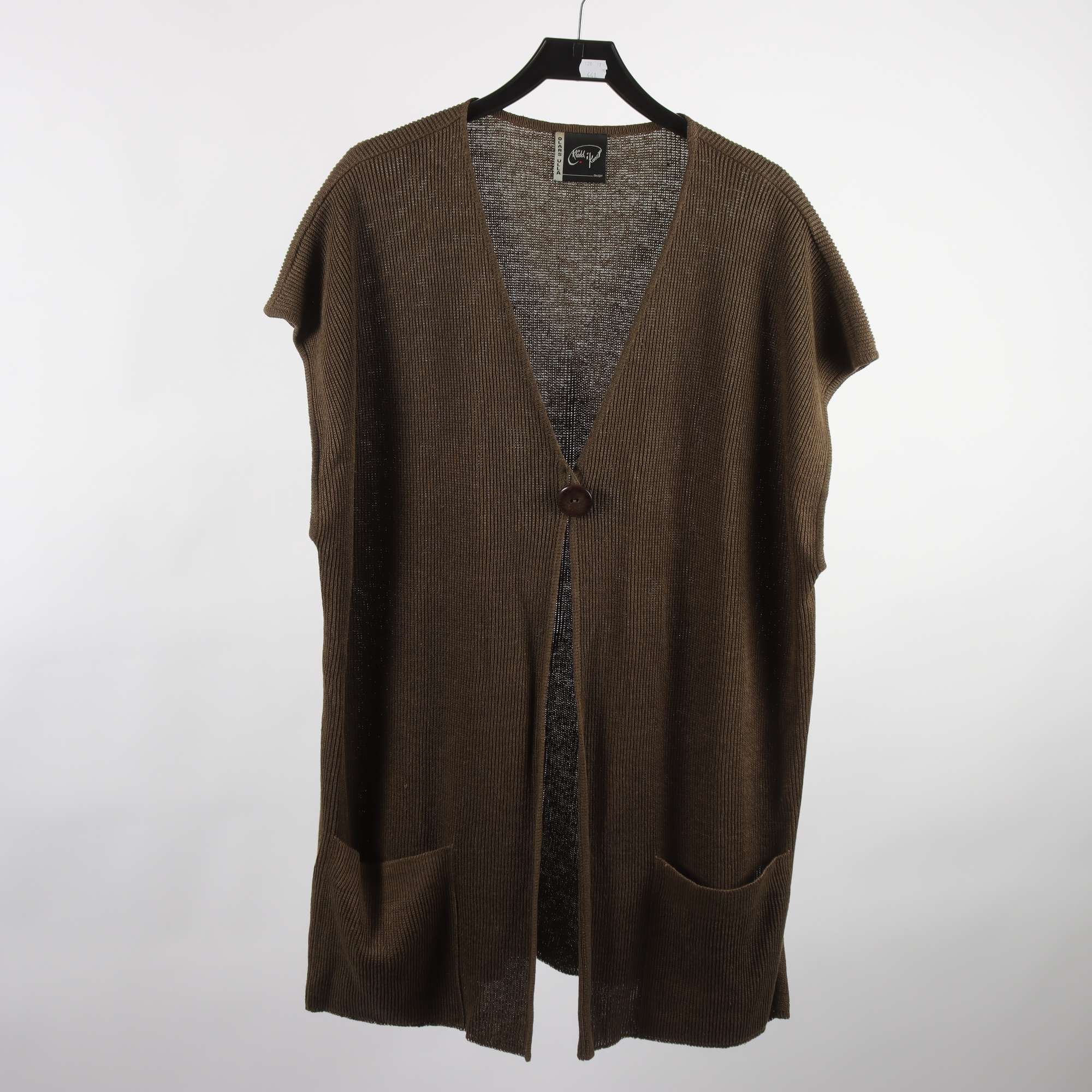 Kofta, Olars Ulla, brun, 100% lin, stl. ca. XL-XXL.