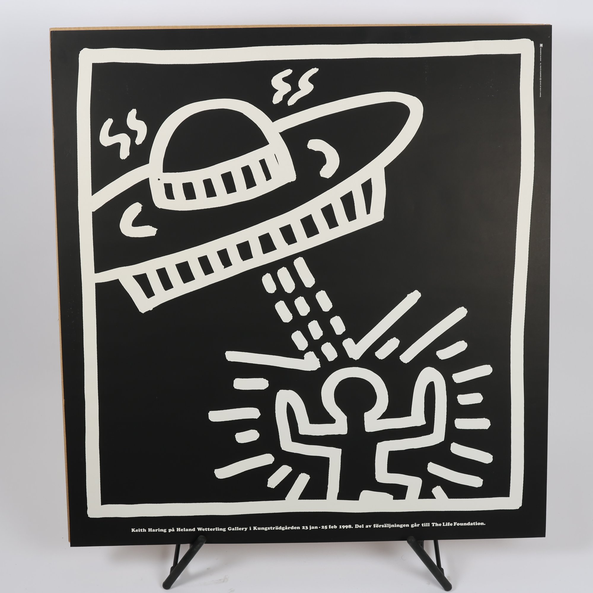 Utställningsaffisch, Keith Haring, Heland Wetterling Gallery, 1998. Endast avh