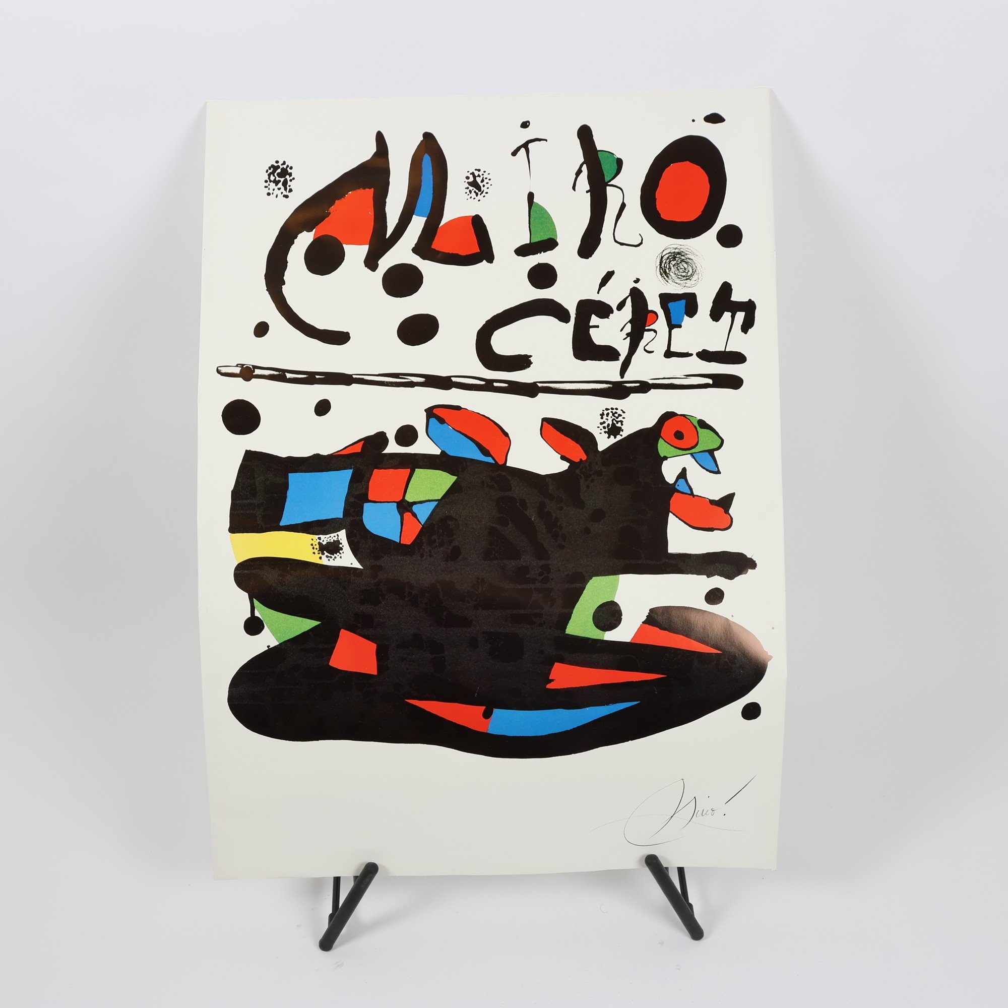 Färglitografiskt tryck, Surreal Animal, Joan Miró, (1893-1983). Endast avh.