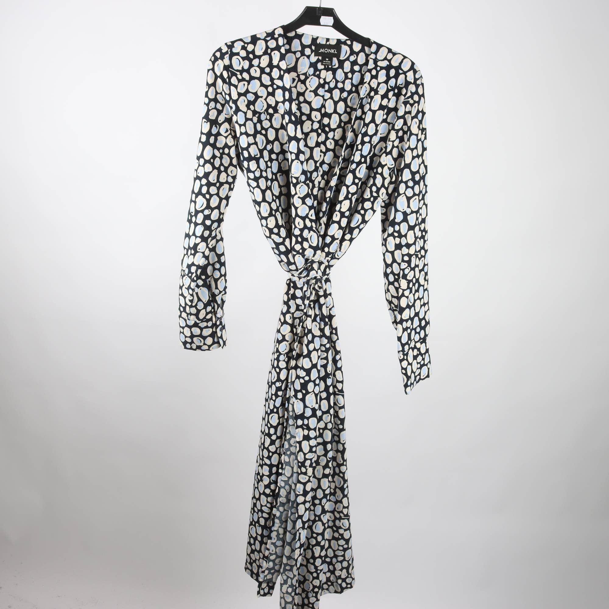 Klänning, Monki, blå, grå, stl. 38.