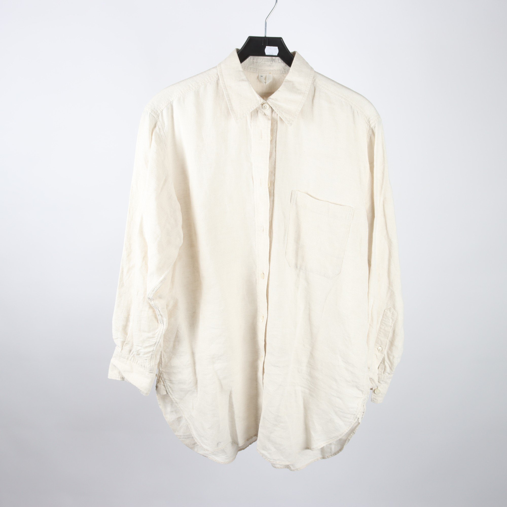 Skjorta, Arket, beige, 100% lin, stl. 36.