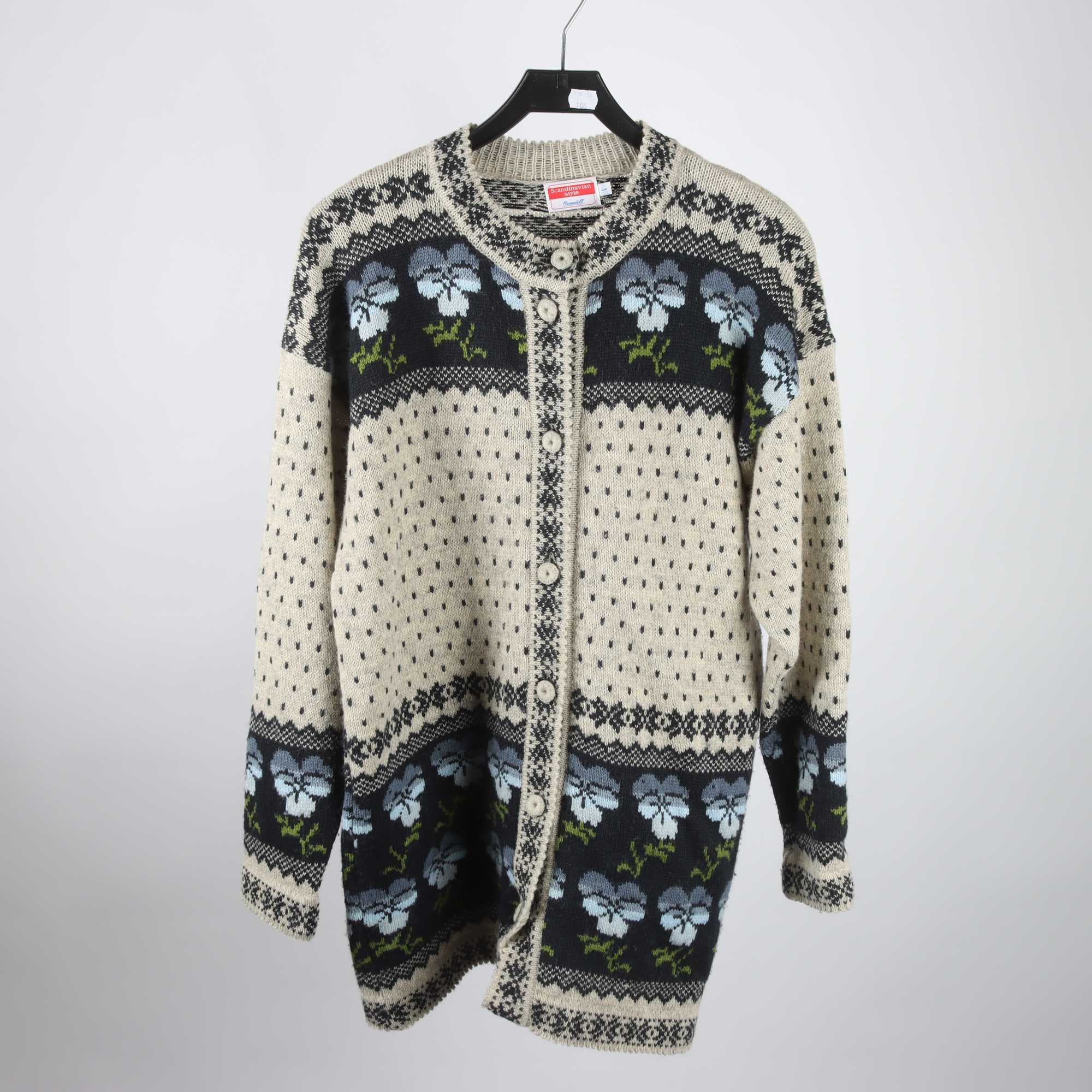 Kofta, Ornadell, grå, blå, mönstrad, stl. L