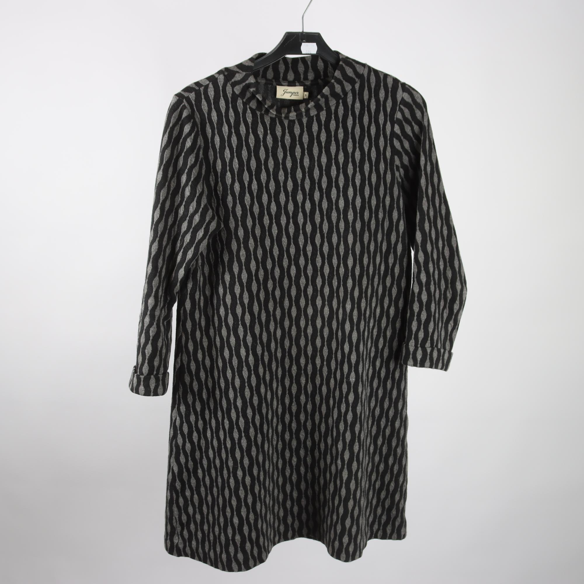 Klänning, Jumperfabriken, svart, grå, stl. S.