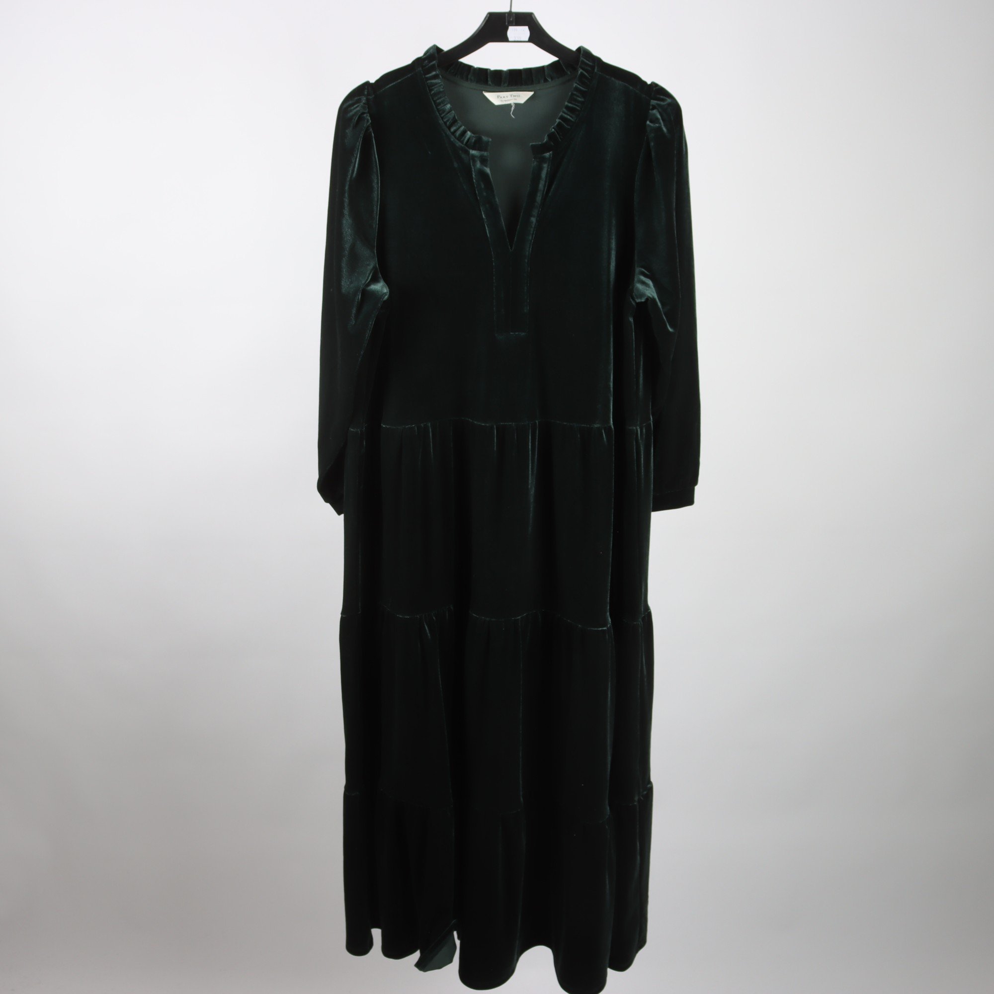 Klänning, Part Two, grön, velour, stl. ca. M.