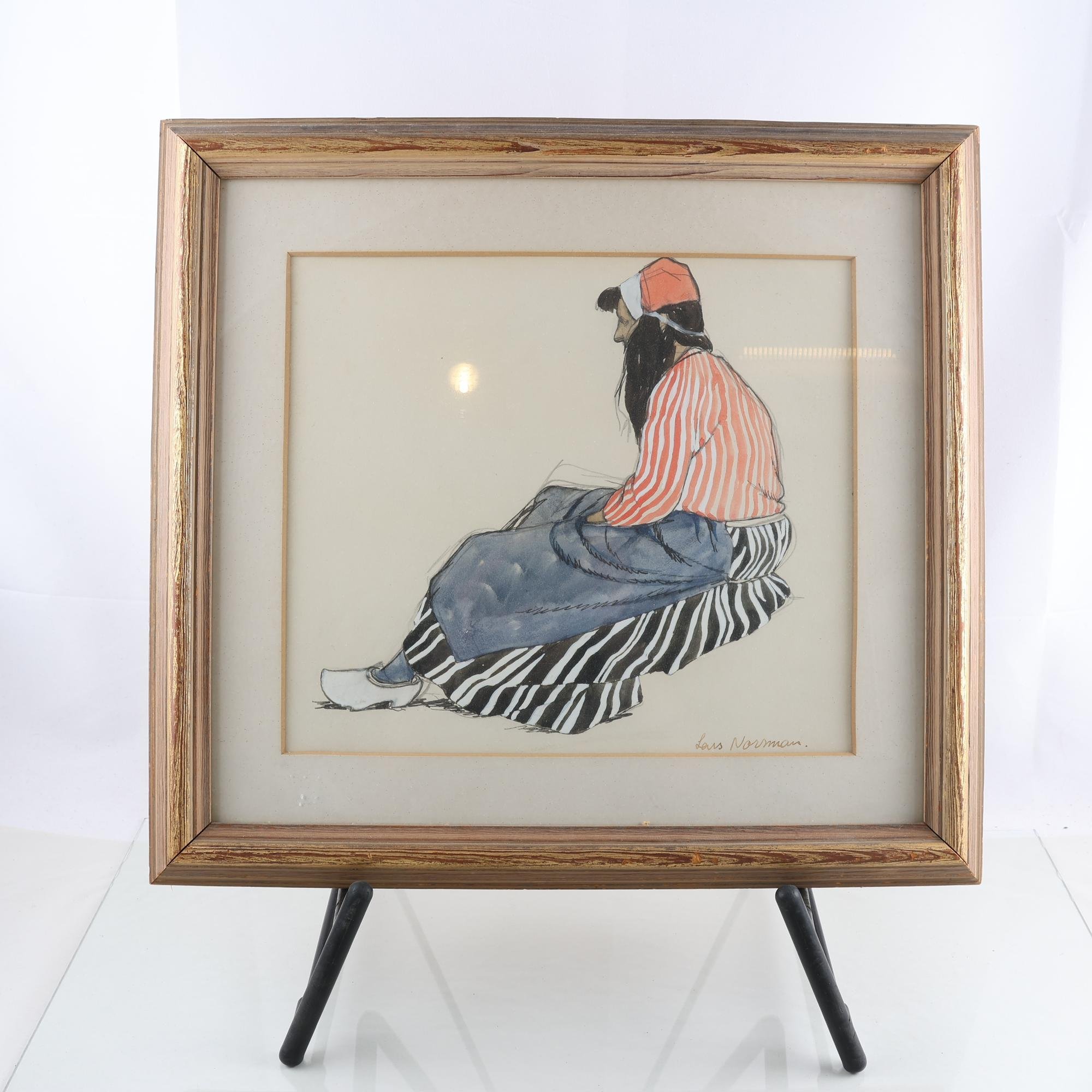 Akvarell, Lars Norrman, 1953. Endast avhämtning.