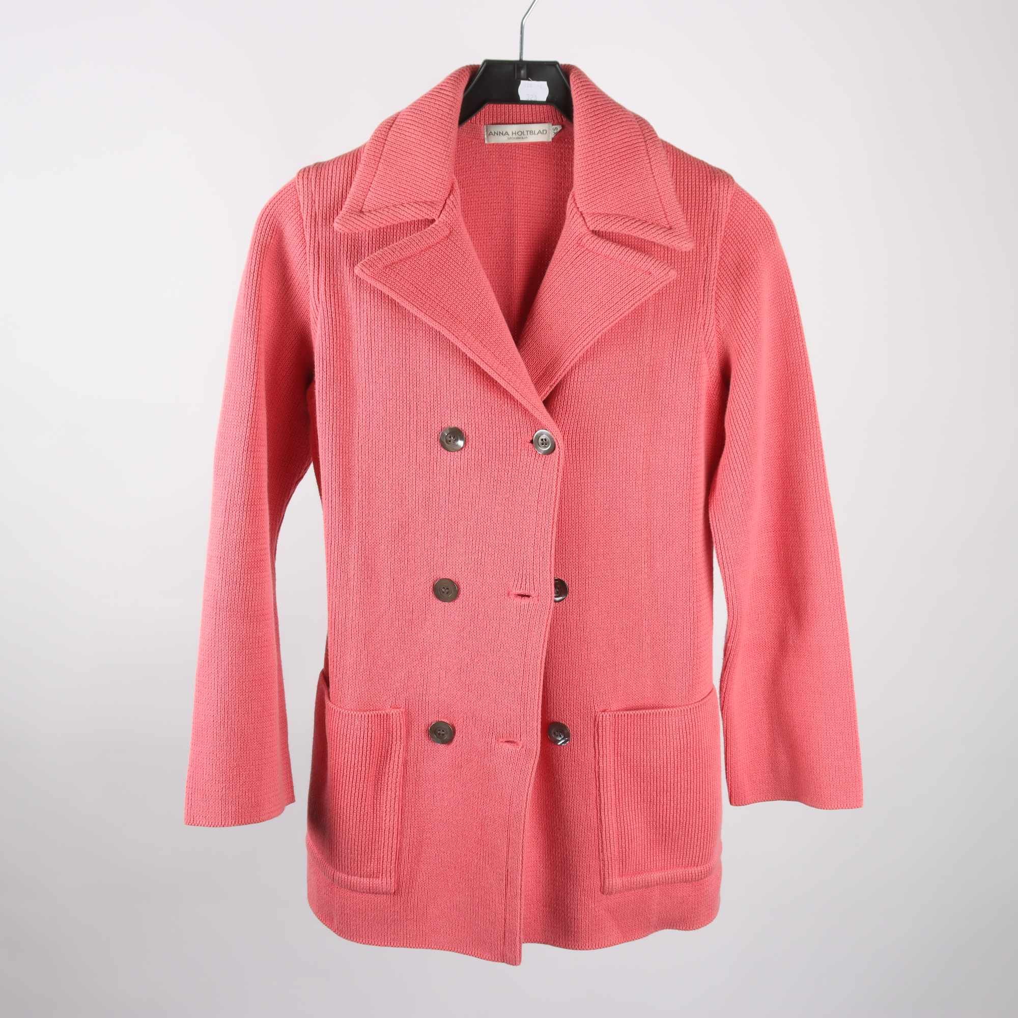 Jacka, Anna Holtblad, aprikos, stickad, stl. XS.