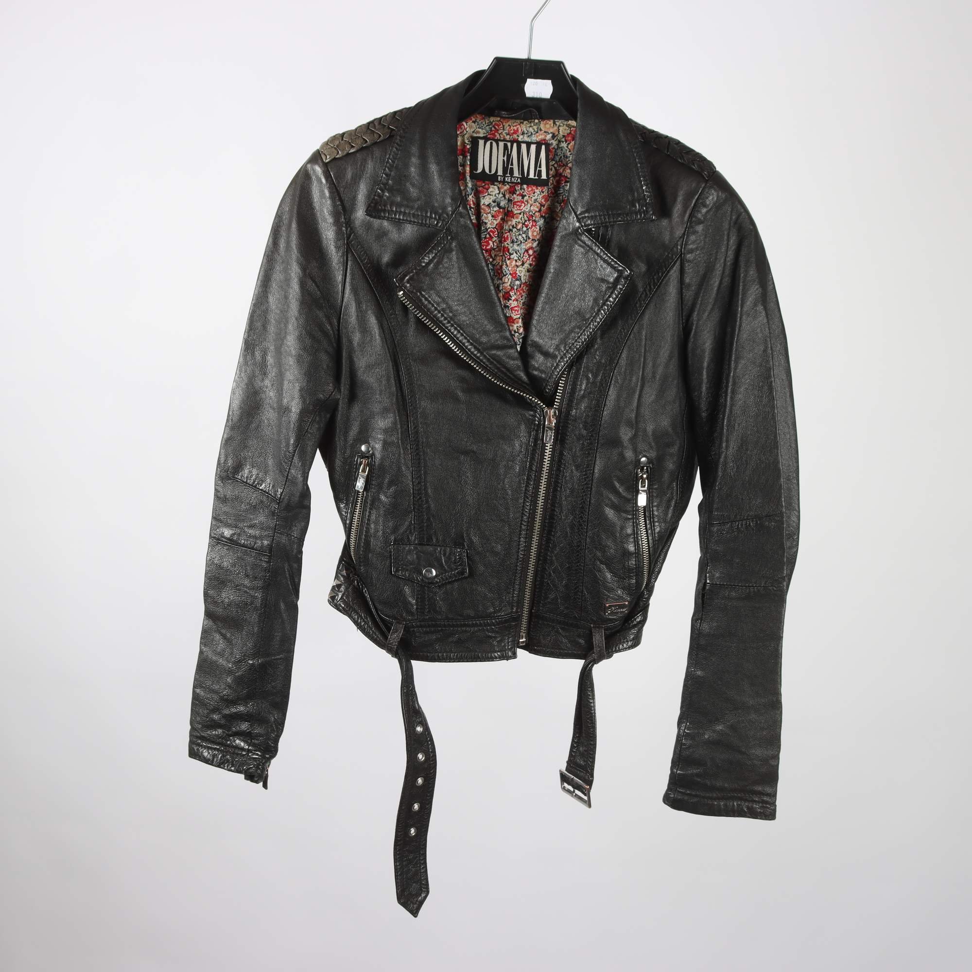 Skinnjacka, Jofama, svart, stl. 34.