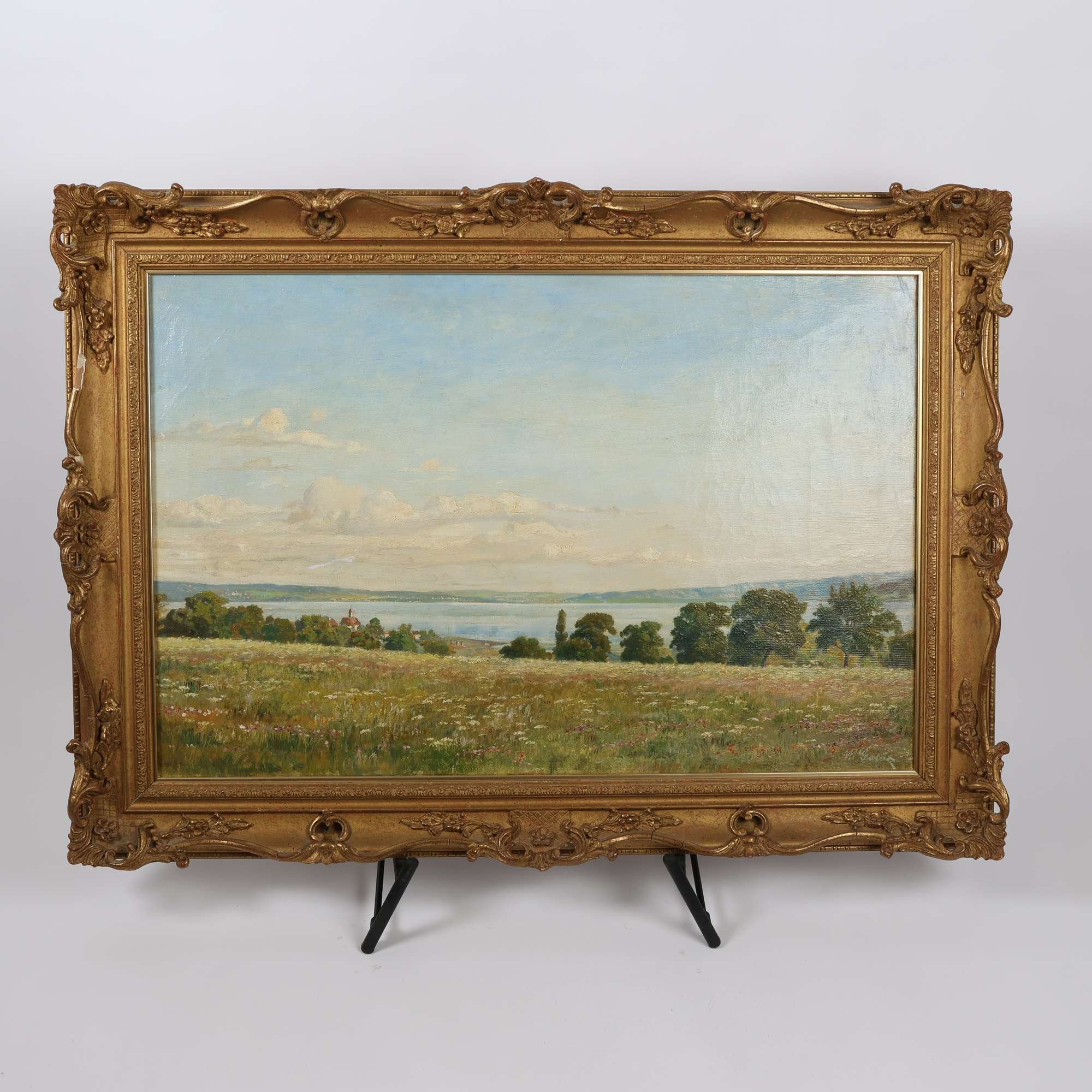 Olja på duk, landskap, osignerad. Endast avhämtning.