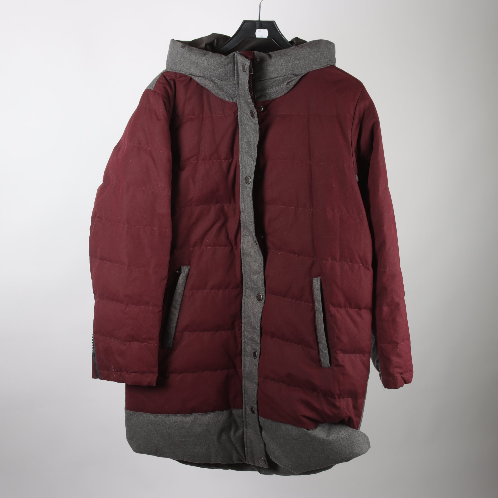 Vinterkappa, Kari Traa, vinröd, grå, stl. L.