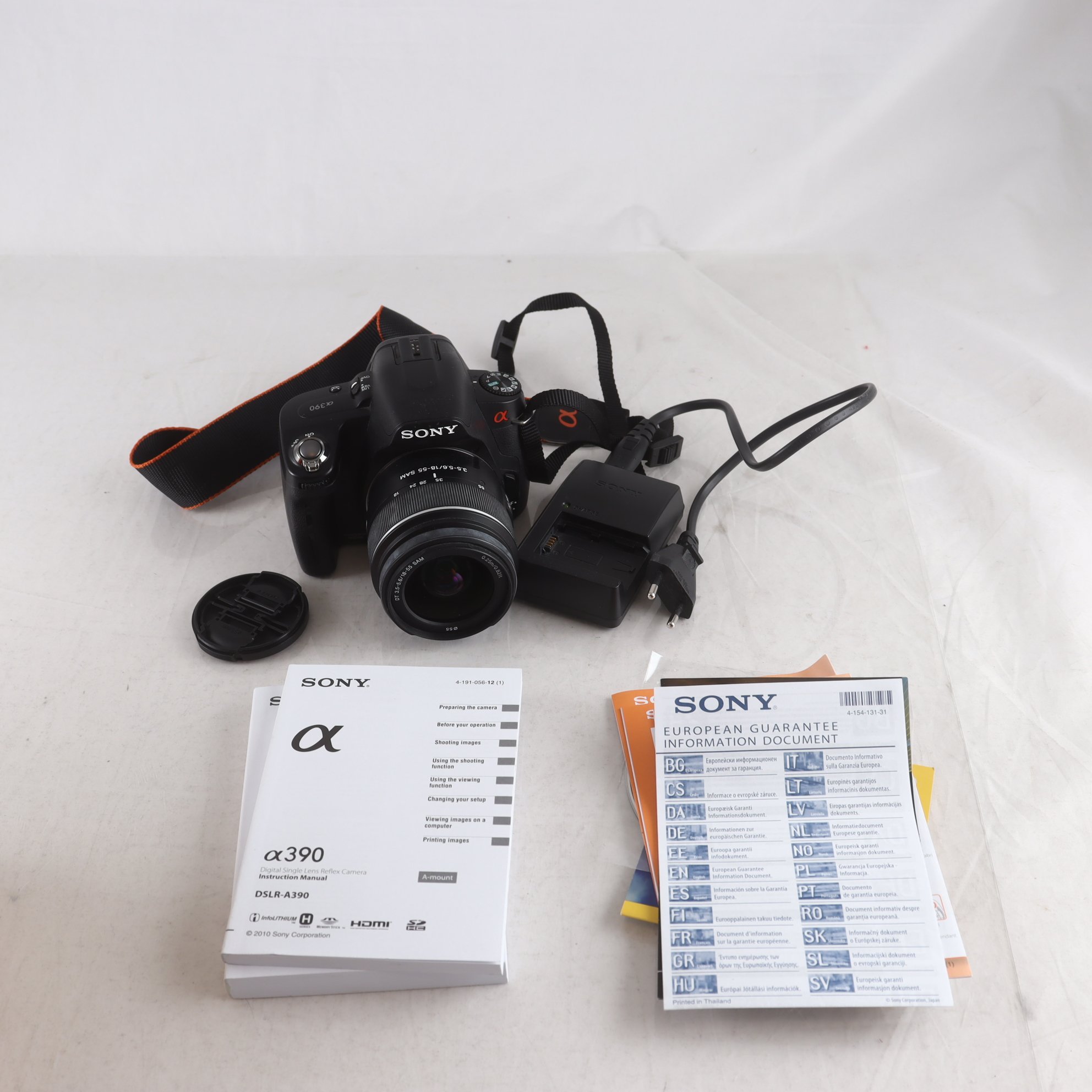 Kamera, Sony, A390, Sony objektiv 18-55 3.5-5.6