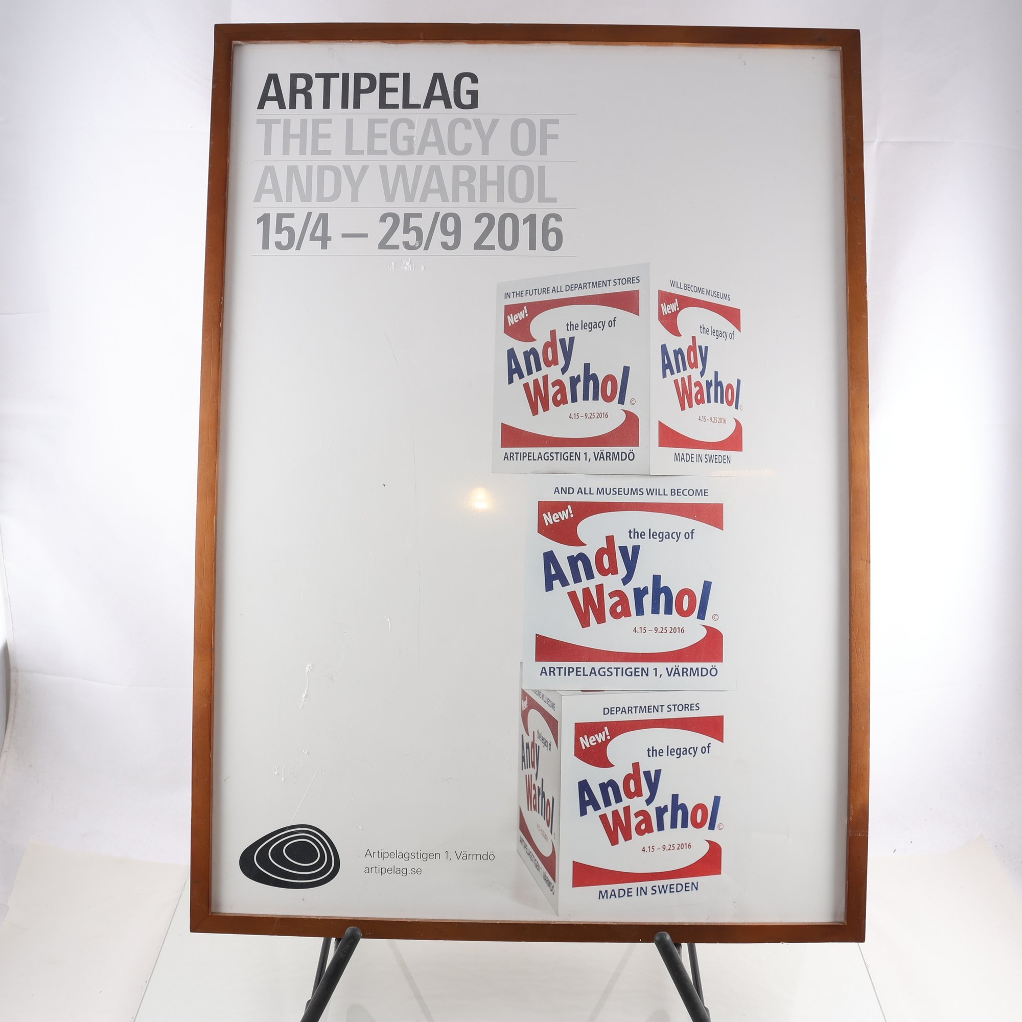 Utställningsaffisch, Artipelag, The Legacy of Andy Warhol, 2016. Endast avh.