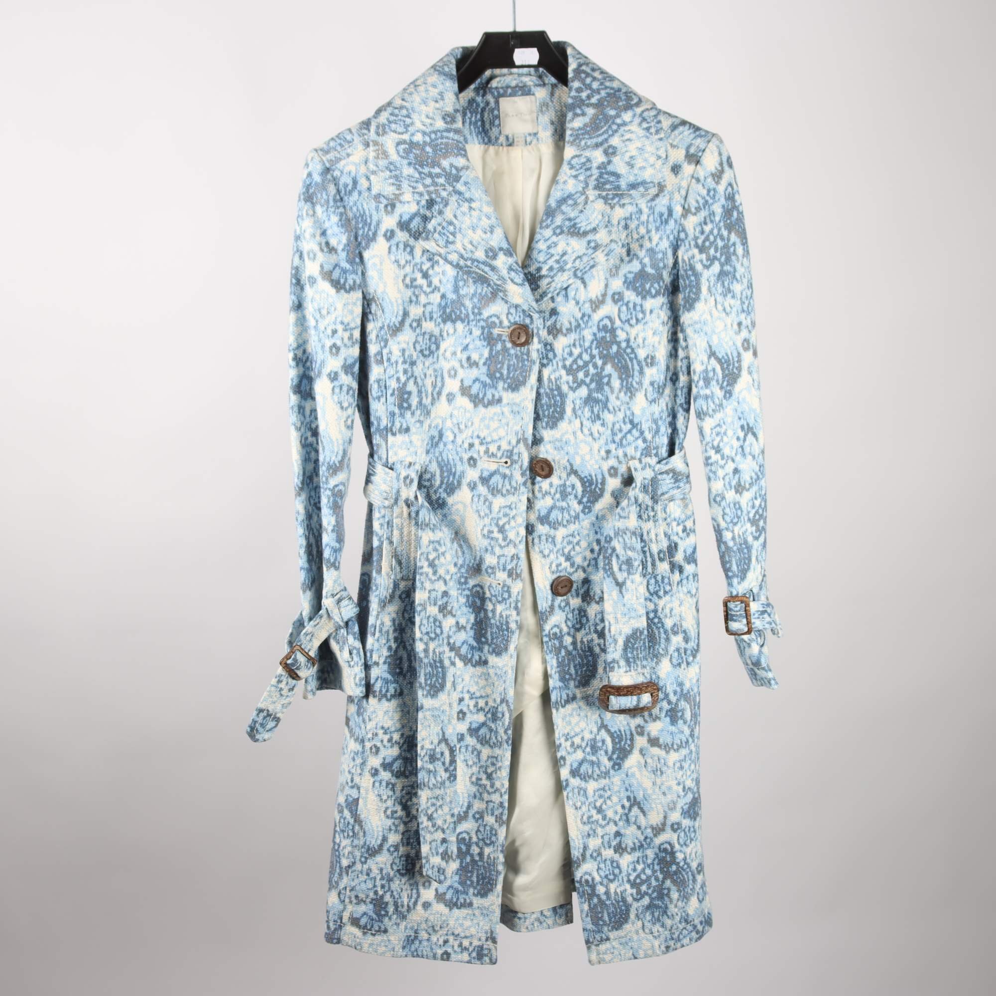 Vårkappa, Part Two, blå, vit, stl. 32.