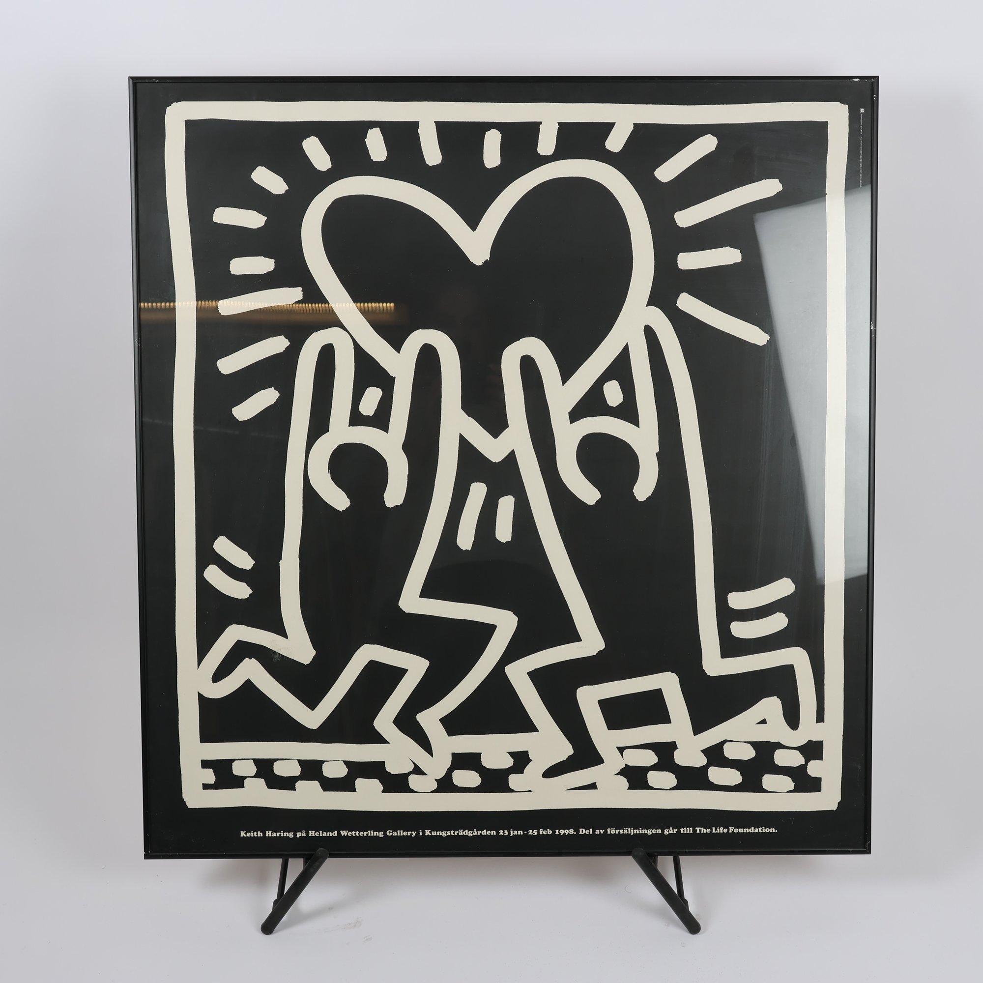 Utställningsaffisch, Keith Haring, Heland Wetterling Gallery, 1998. Endast avh
