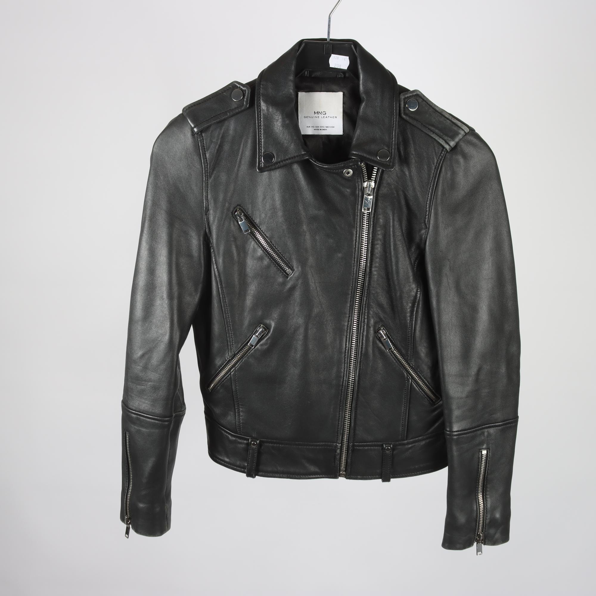 Skinnjacka, Mango, svart, stl. XS